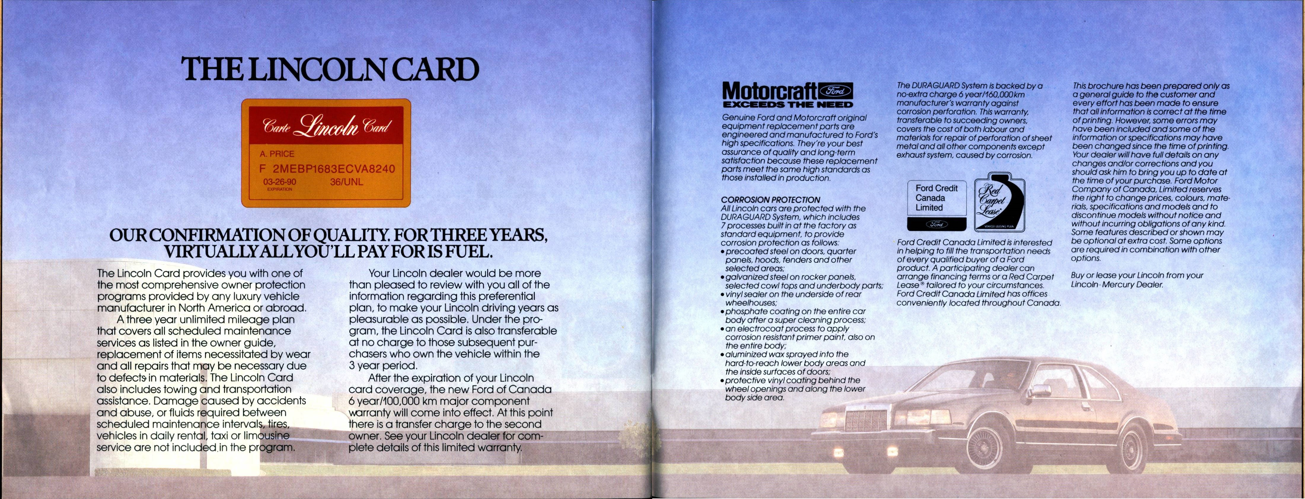 1988 Lincoln Mark VII Brochure Canada 14-15