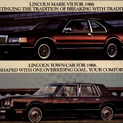 1988 Lincoln Mark VII & Town Car Folder Canada 02