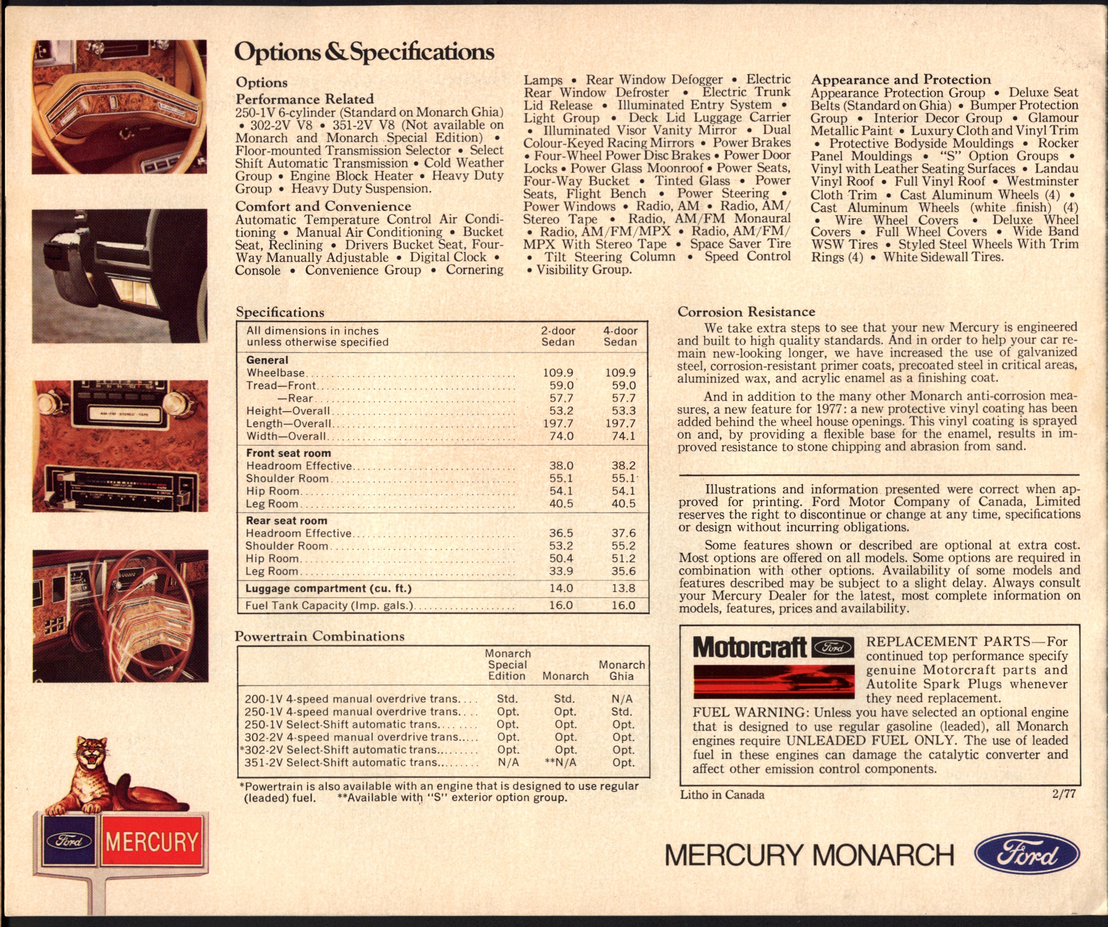 1977 Mercury Monarch Brochure (Cdn-Rev) 12