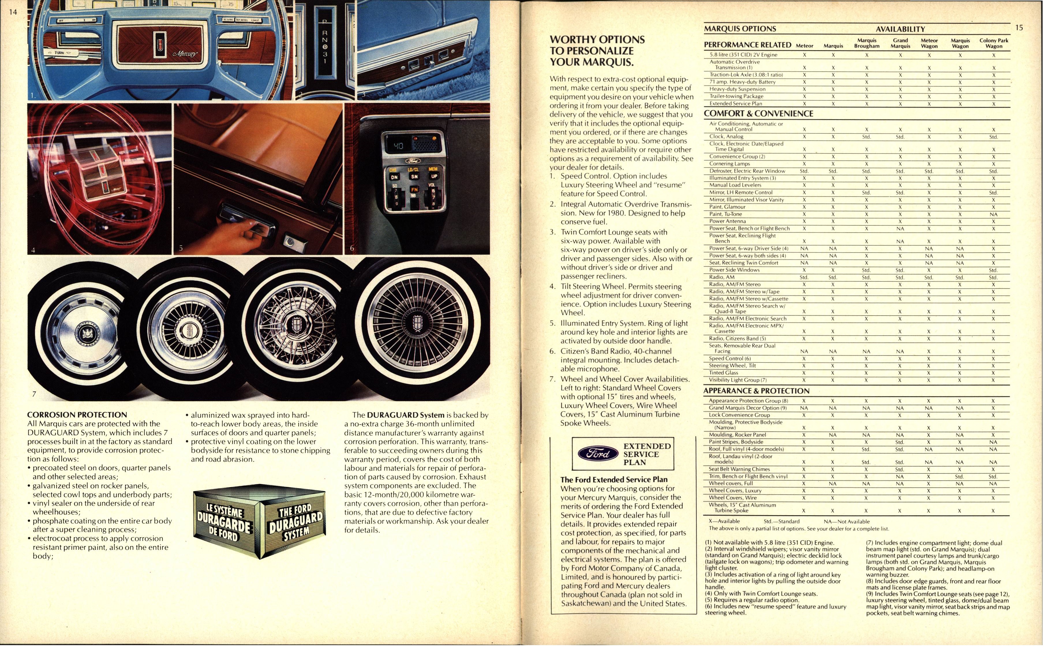 1980 Mercury Marquis Brochure (Cdn) 14-15