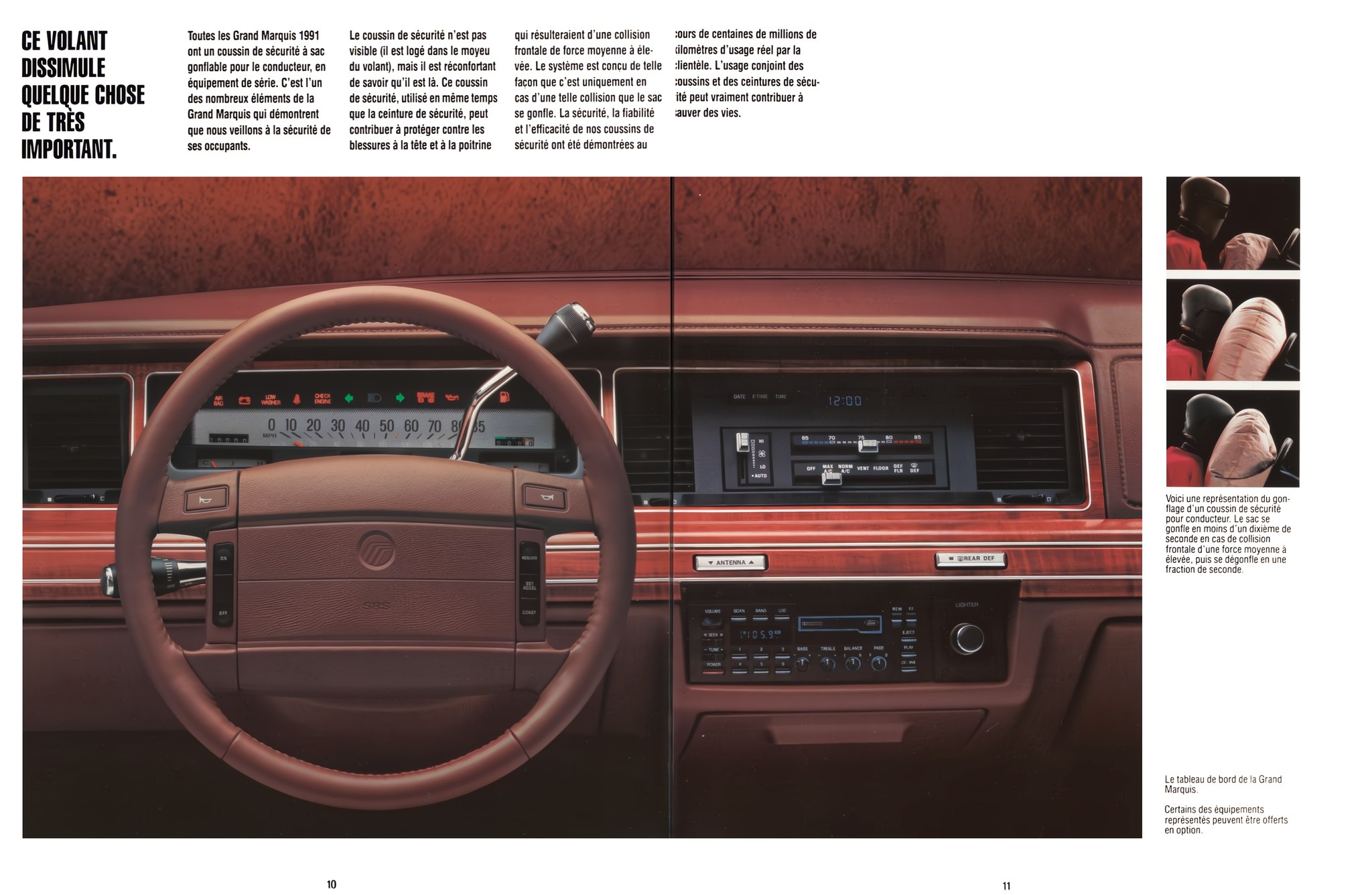1991 Mercury Grand Marquis Brochure (Cdn-Fr) 10-11