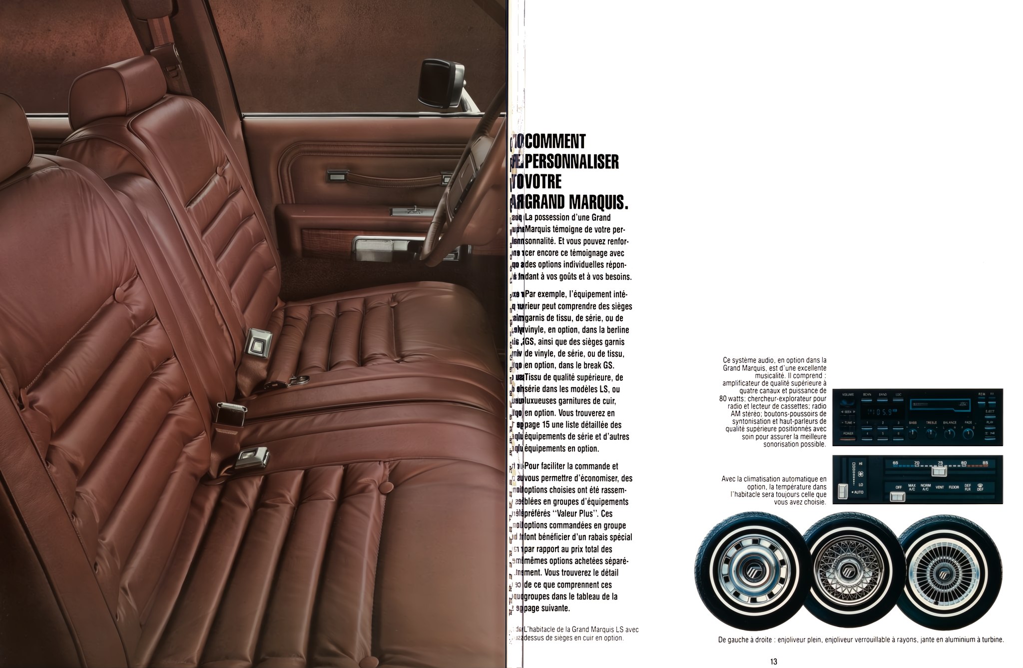 1991 Mercury Grand Marquis Brochure (Cdn-Fr) 12-13