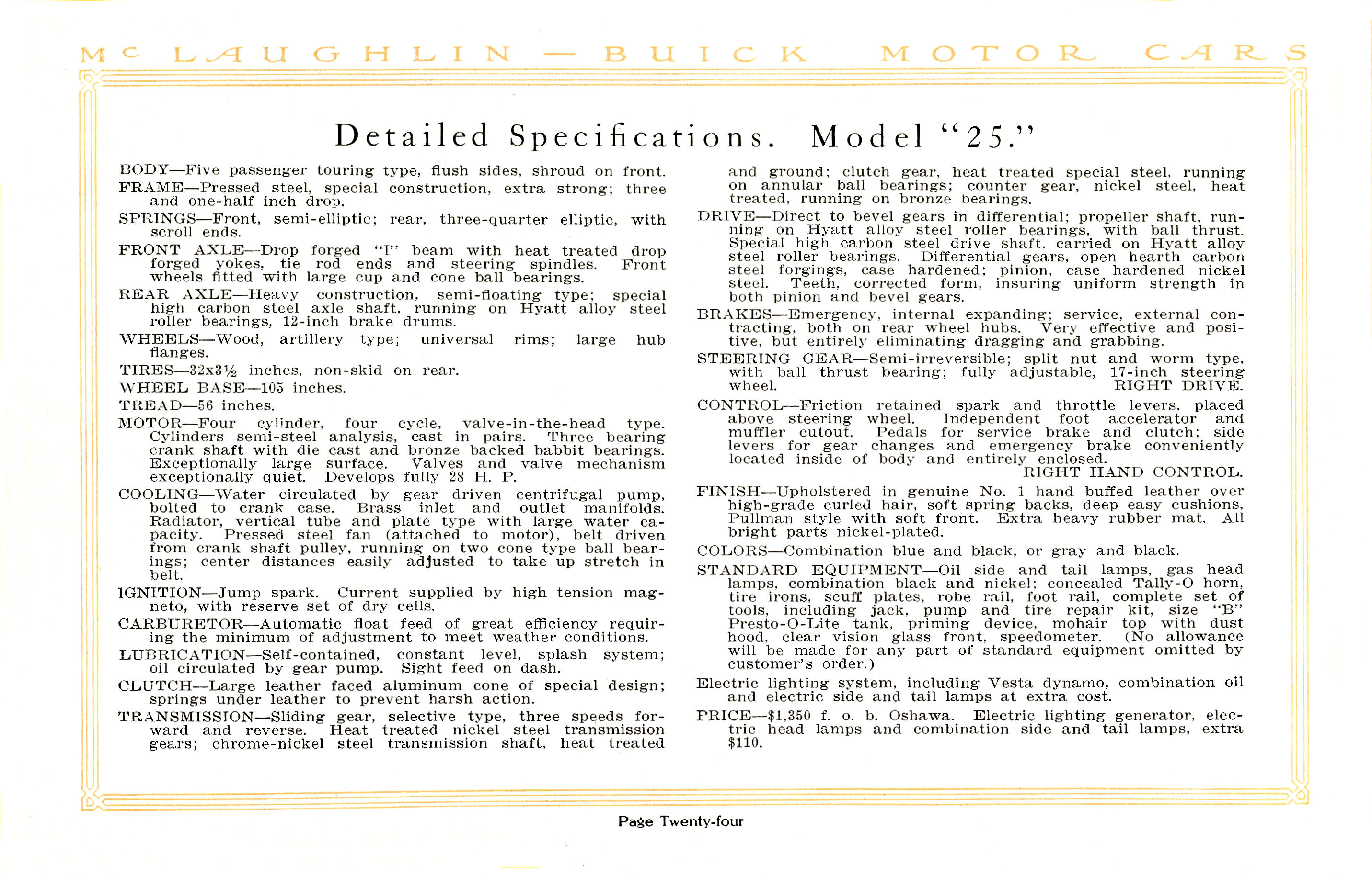 1914 McLaughlin Buick Motor Cars-24