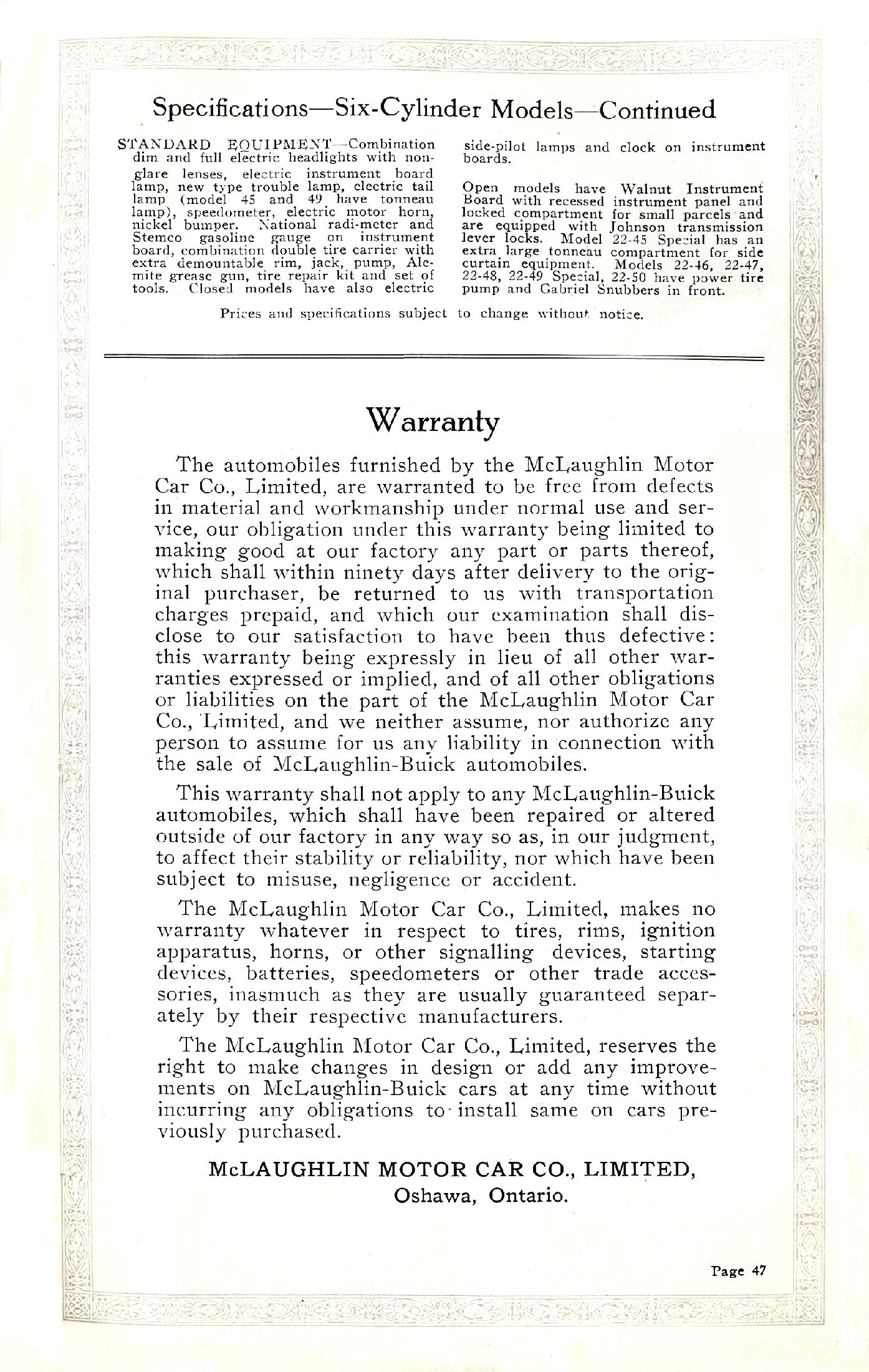 1922 McLaughlin Buick Booklet-47