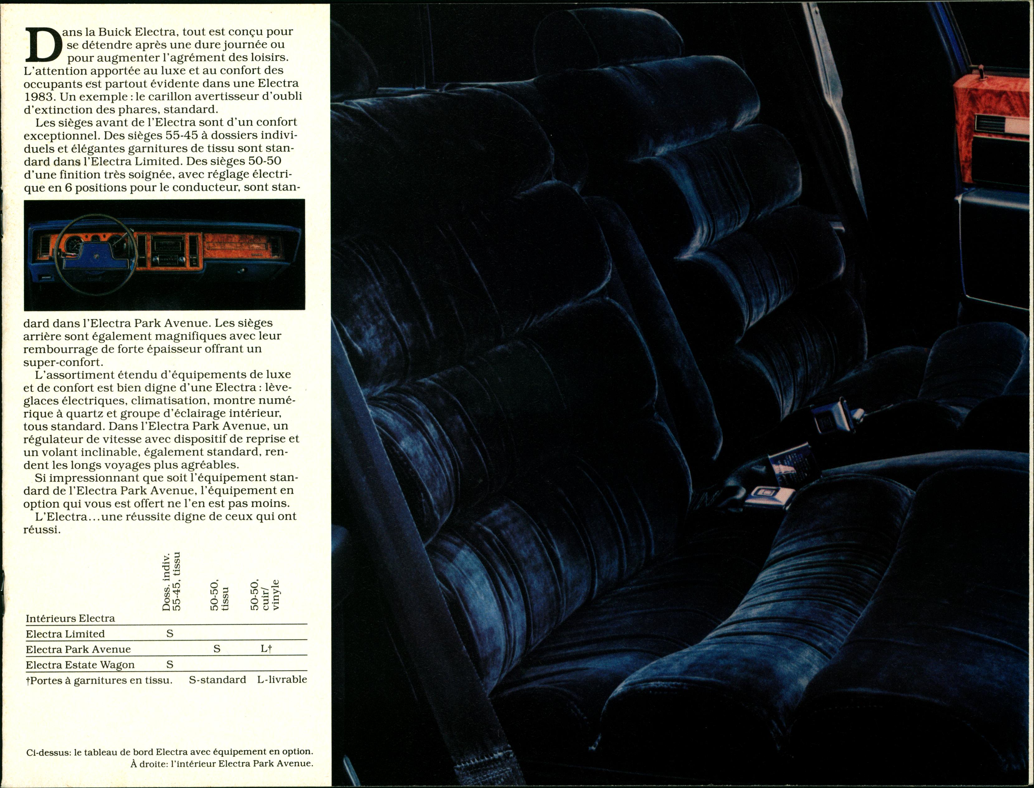 1983 Buick Electra Canada French Brochure 05