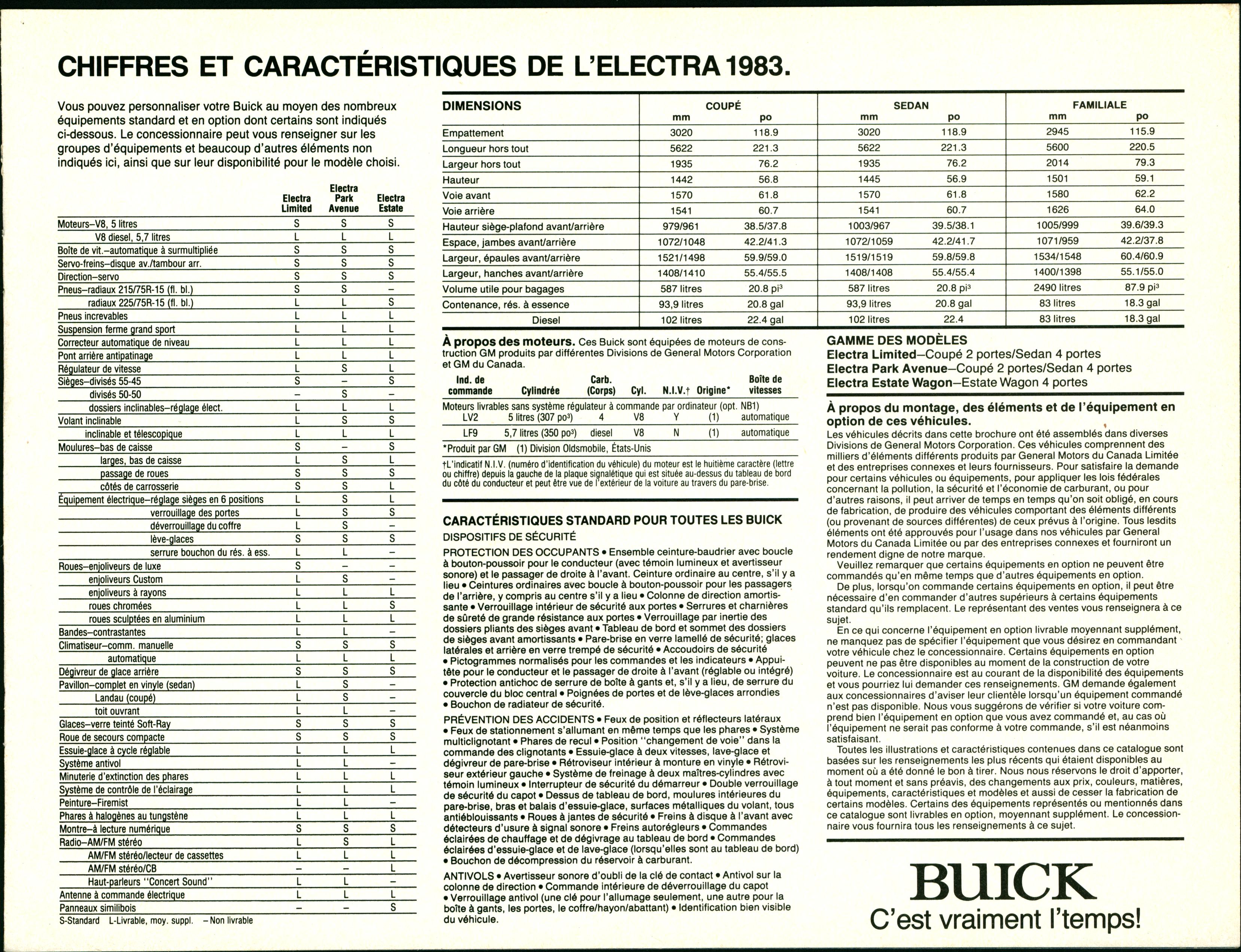 1983 Buick Electra Canada French Brochure 07