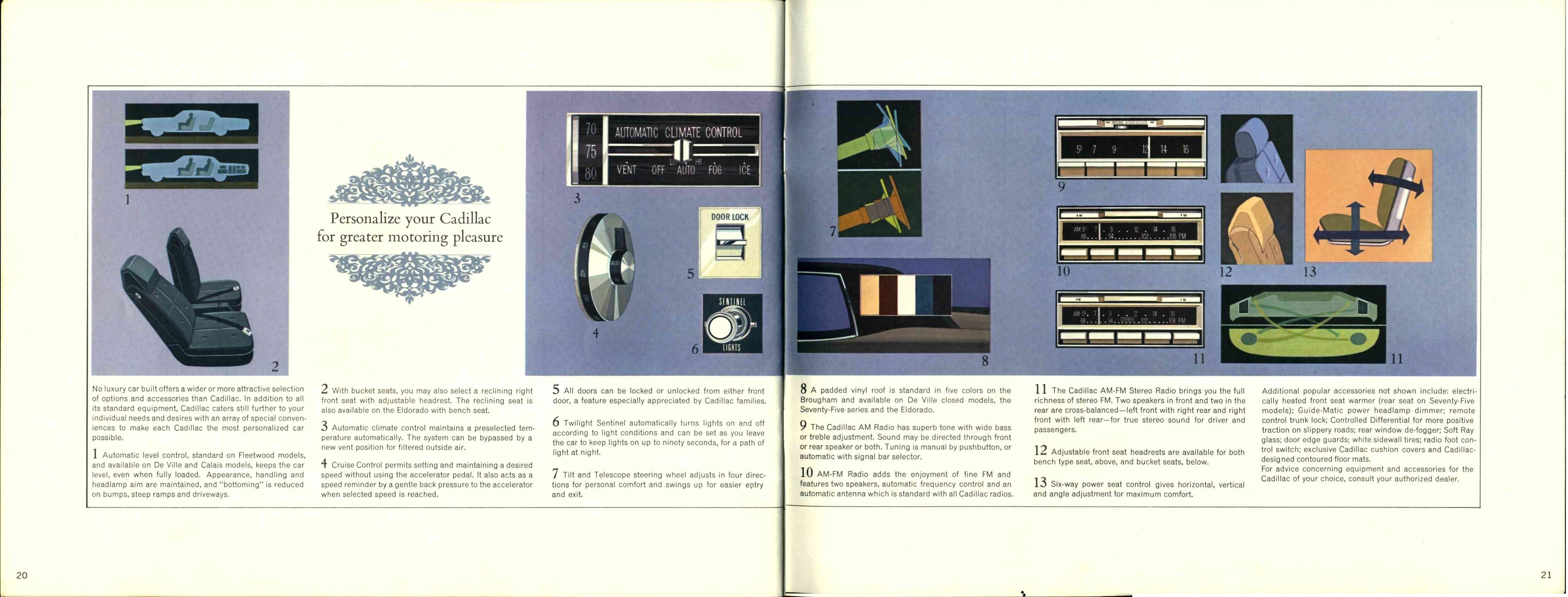 1967 Cadilac Brochure Canada 20-21