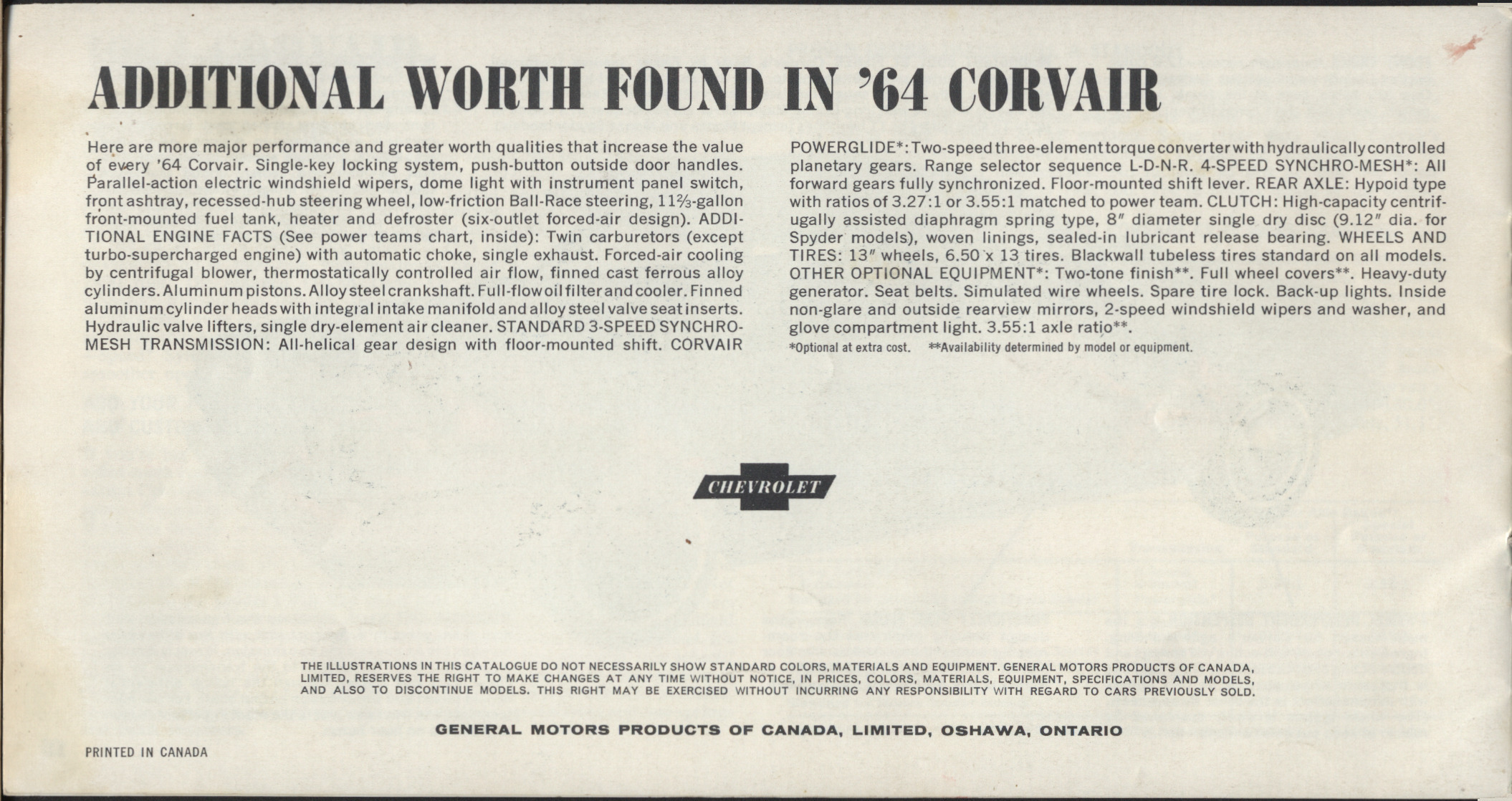 1964 Chevrolet Corvair Brochure Canada-12