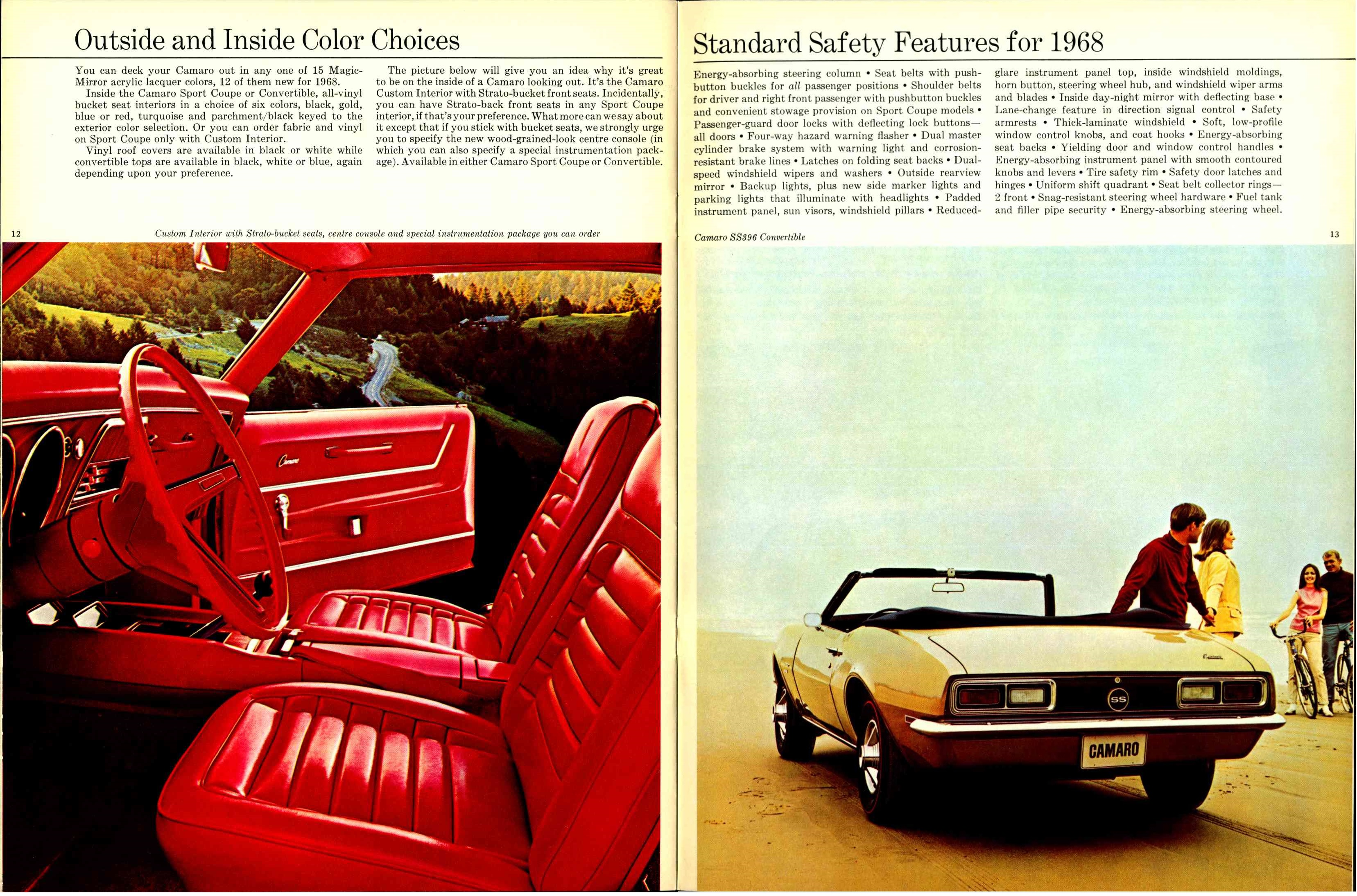 1968 Chevrolet Camaro Canada  12-13