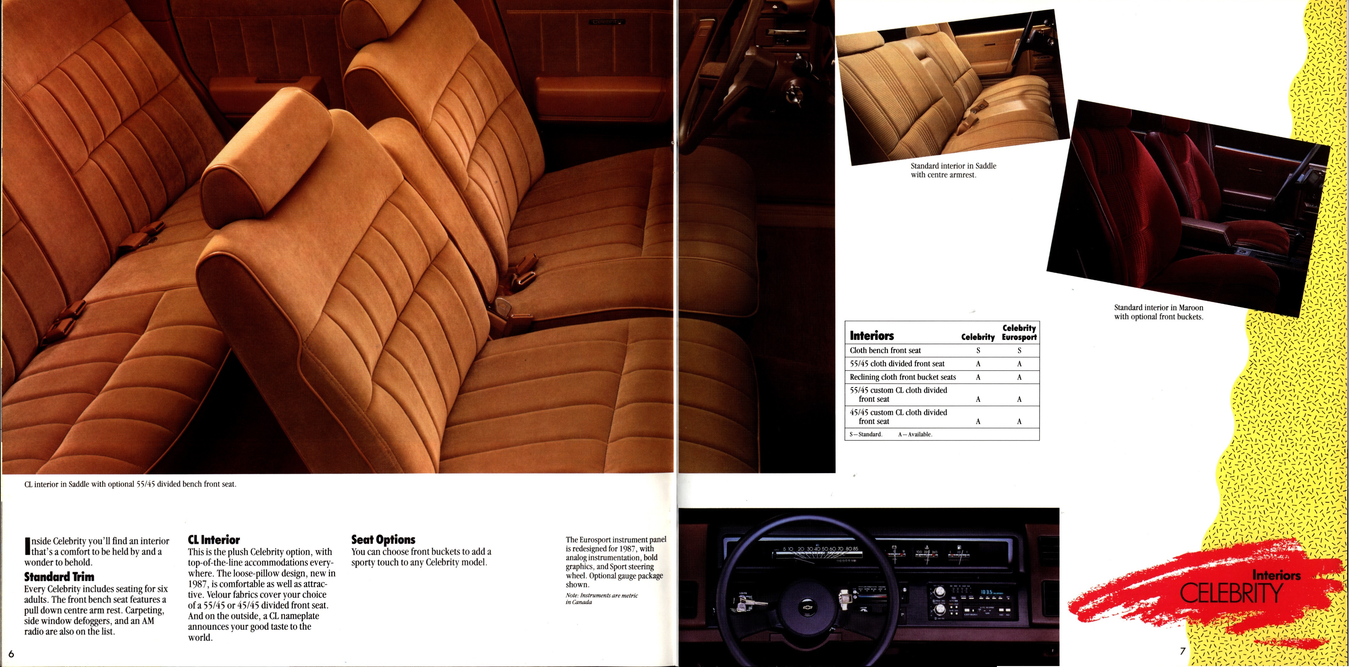 1987 Chevrolet Family Cars Brochure  Canada 06-07