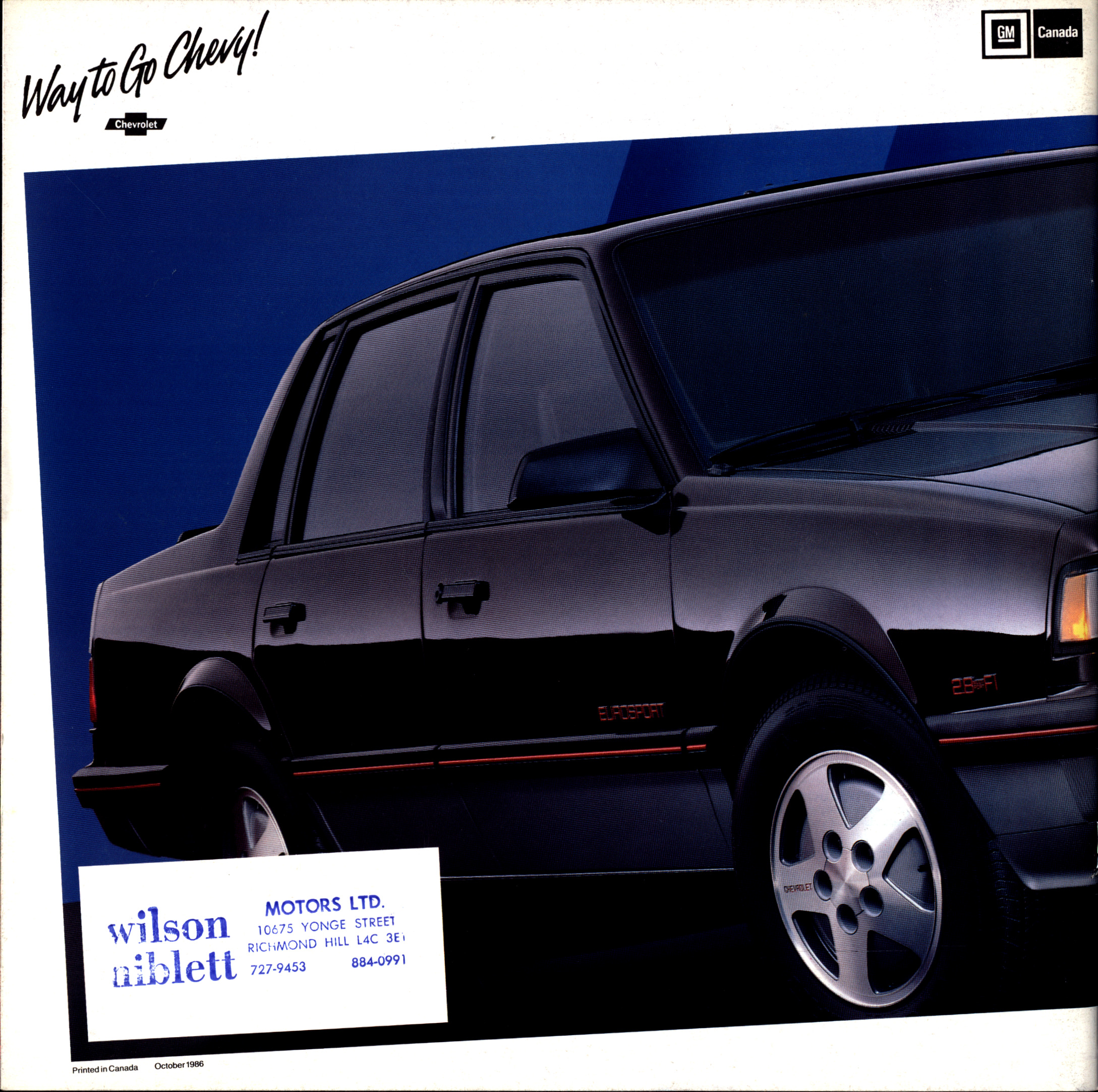 1987 Chevrolet Family Cars Brochure  Canada 24