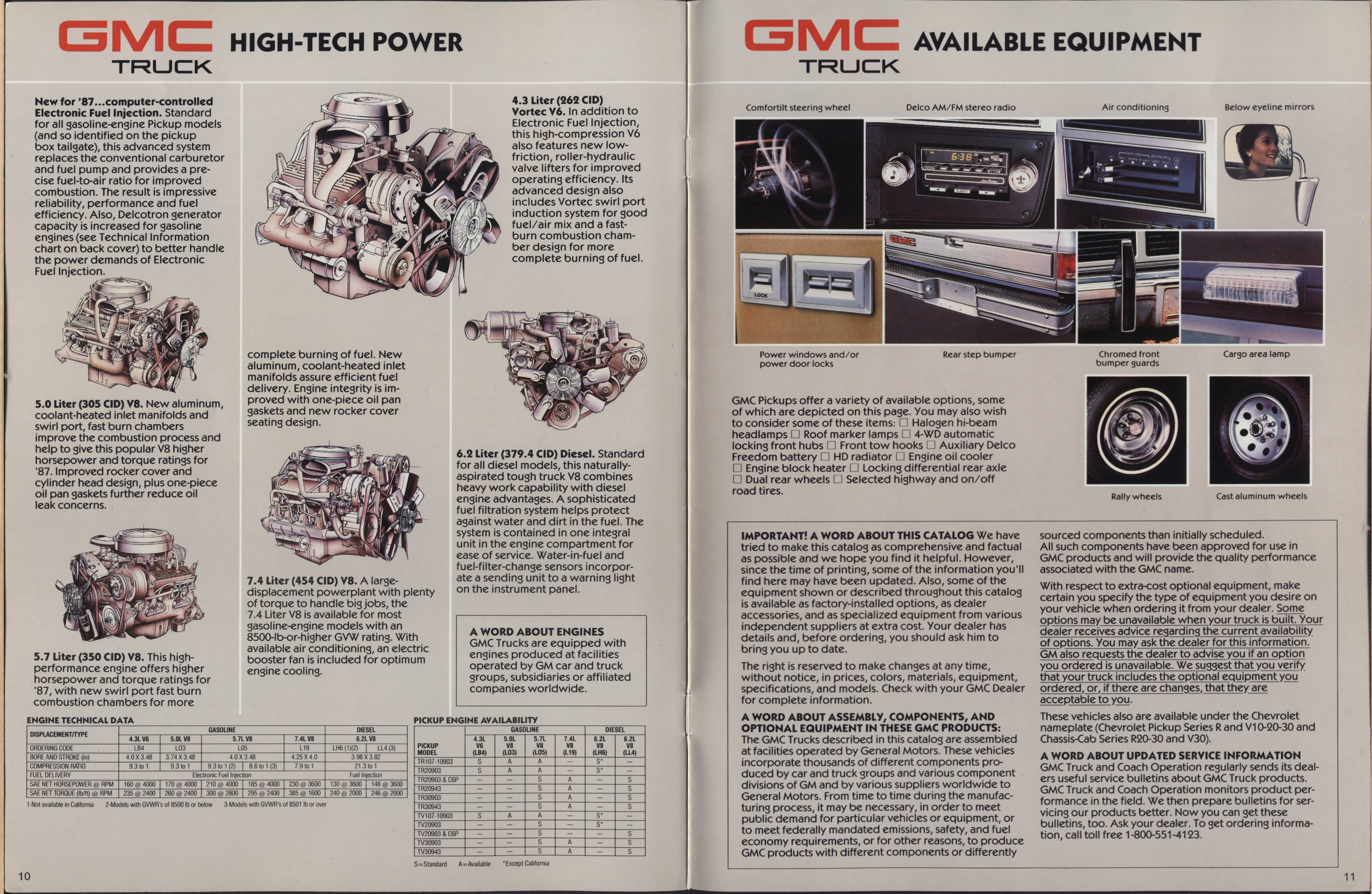 1987 GMC Full Size Pickups Brochure (Cdn) 10-11