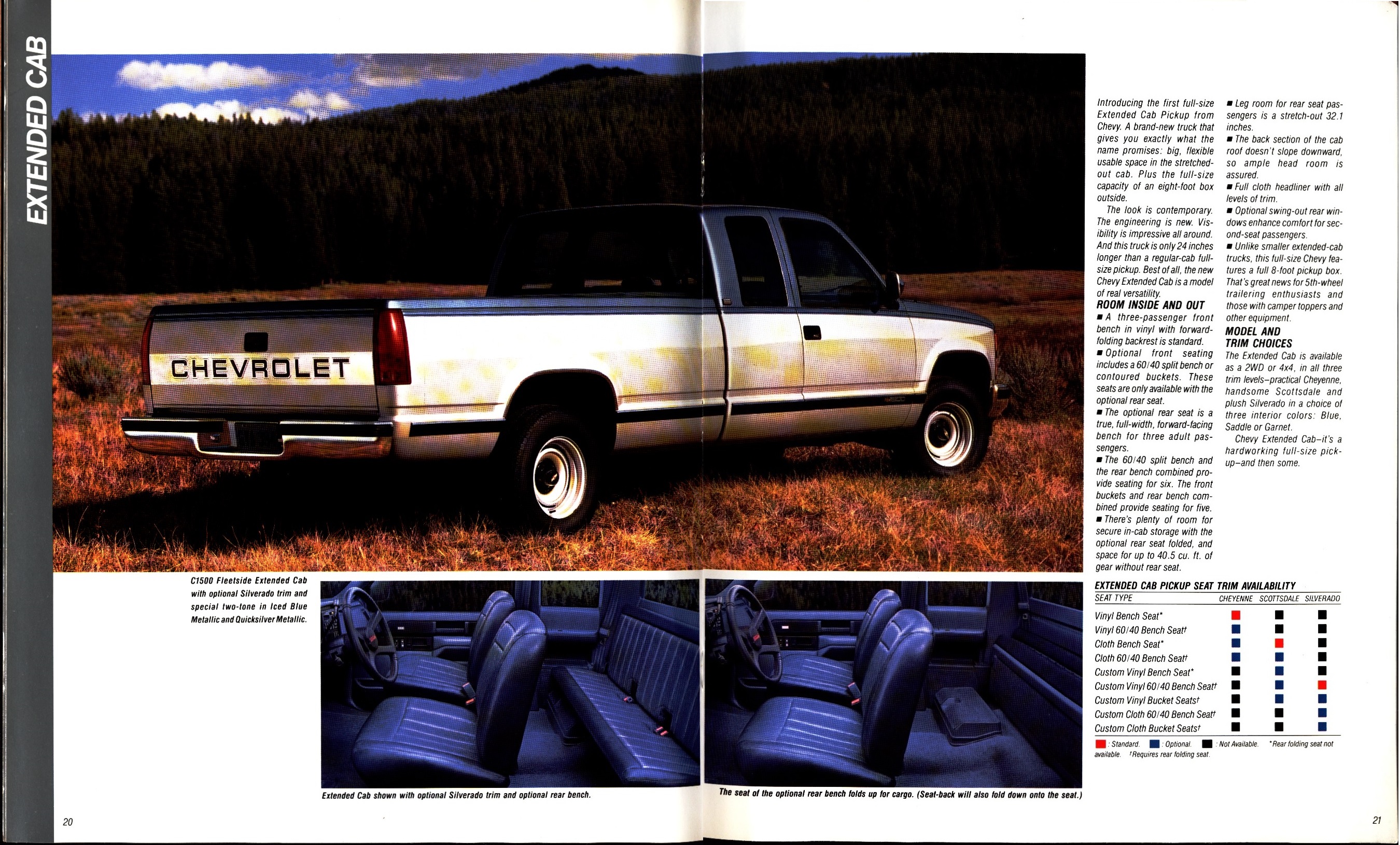 1988 Chevrolet Full Size Pickup Brochure (Rev) 20-21