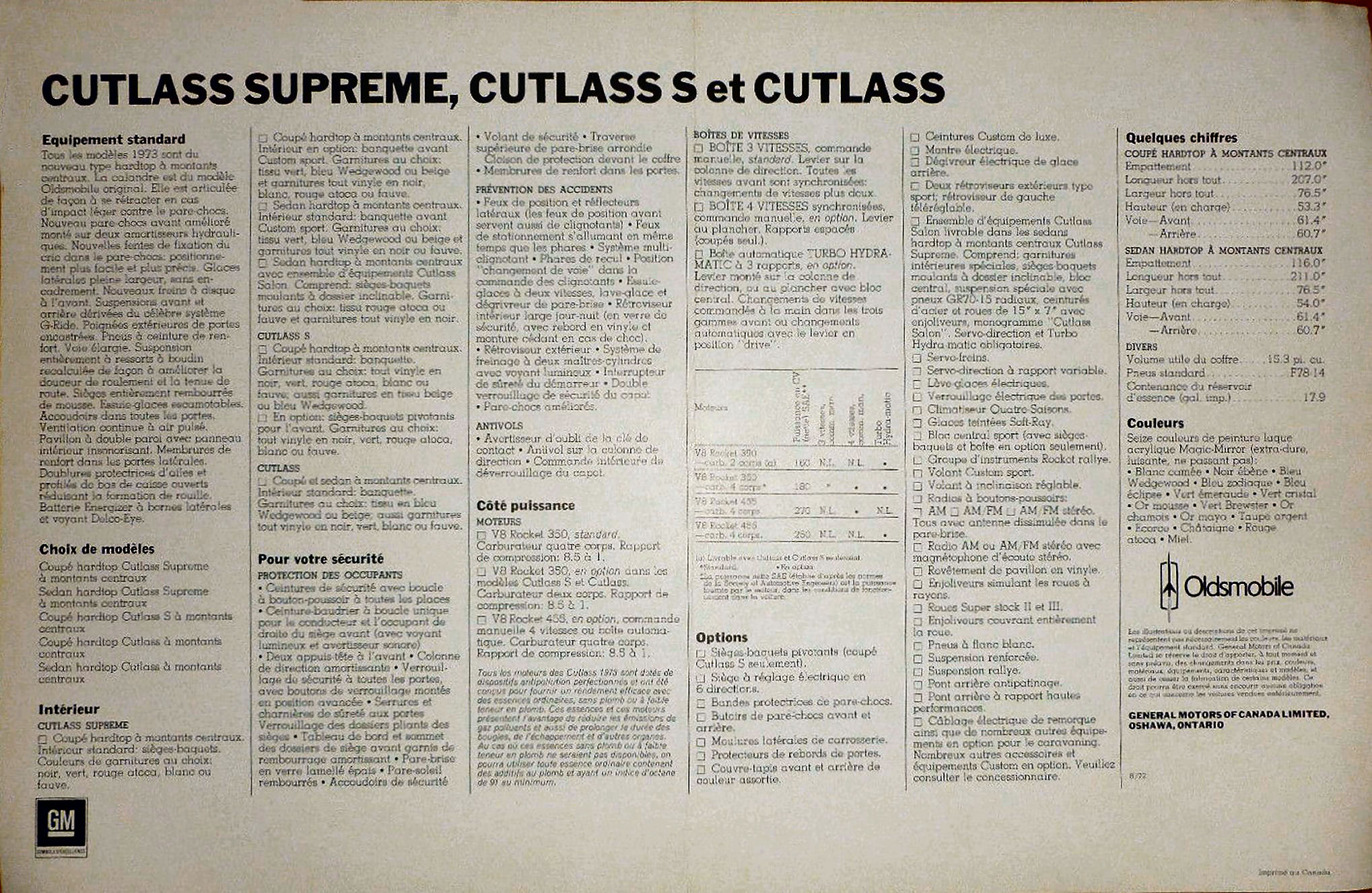 1973_Oldsmobile_Cutlass_Data_Sheet_Cdn-Fr-02