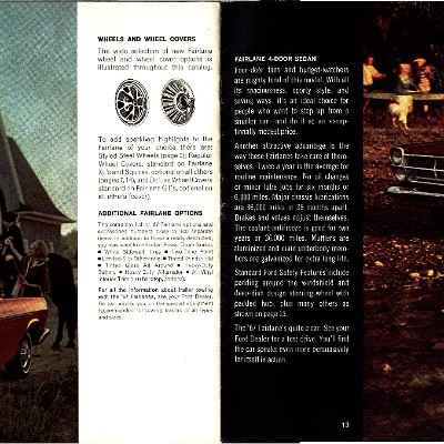 1967 Ford Fairlane Brochure Canada 12-13b