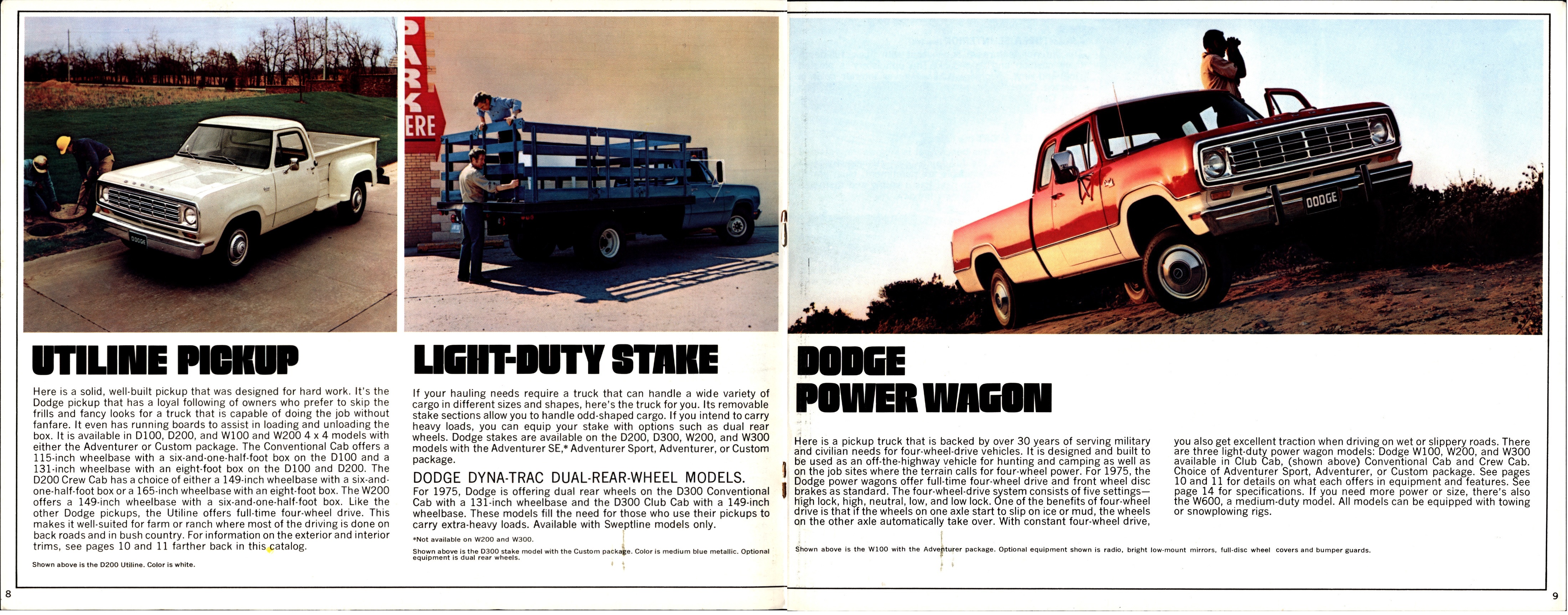 1975 Dodge Pickups Brochure 08-09
