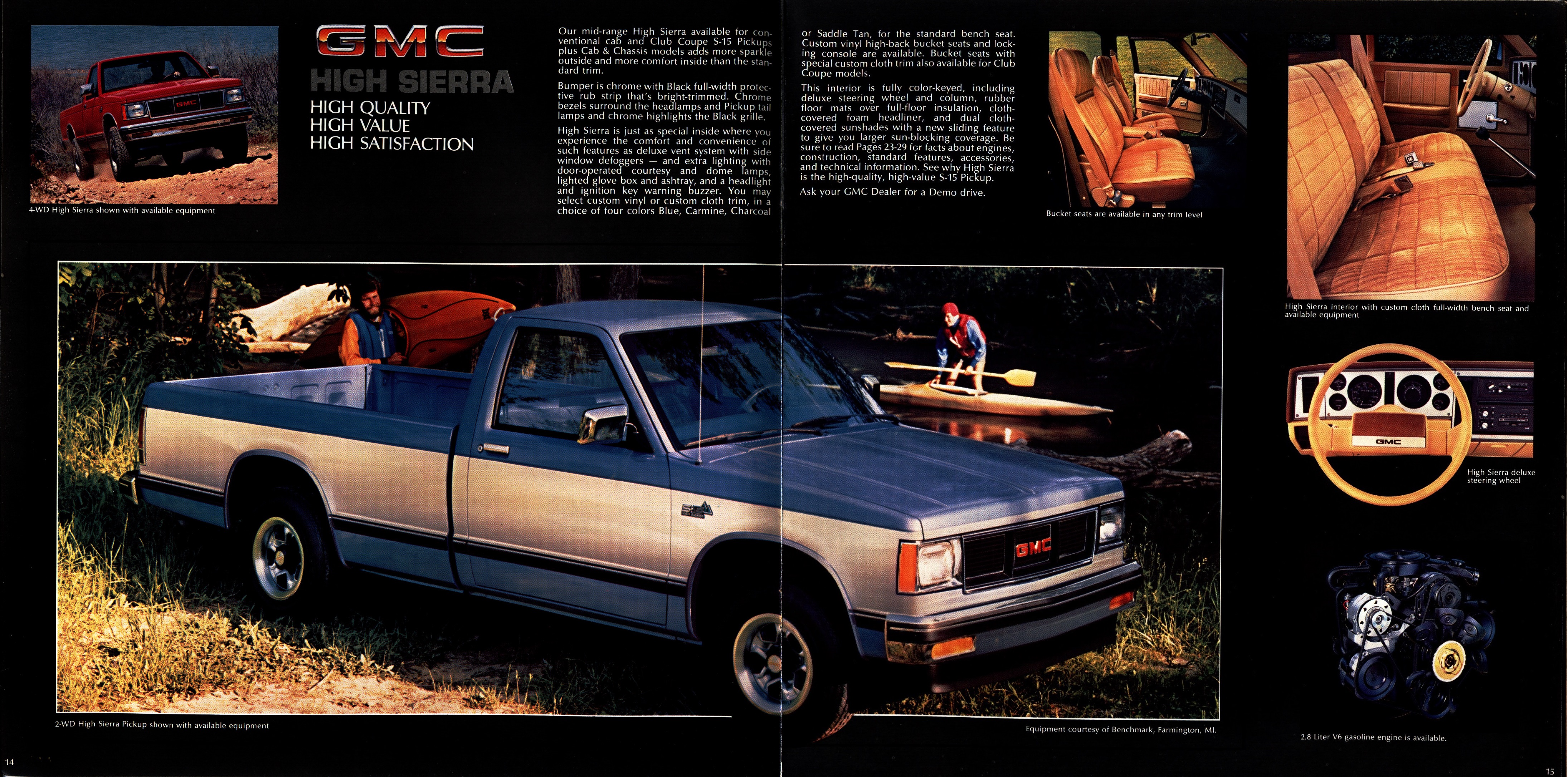 1984 GMC S-15 Pickups Brochure 14-15