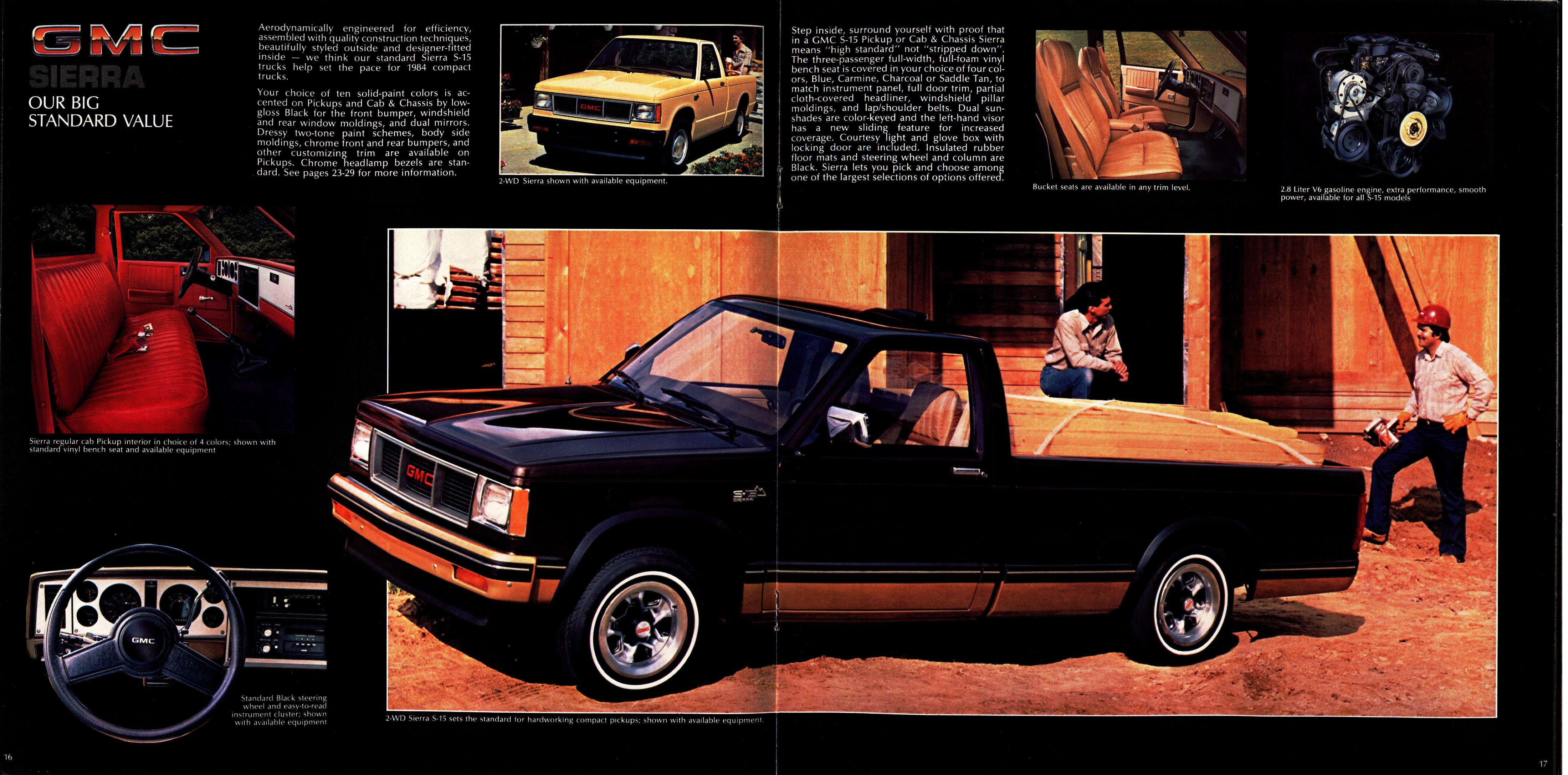 1984 GMC S-15 Pickups Brochure 16-17