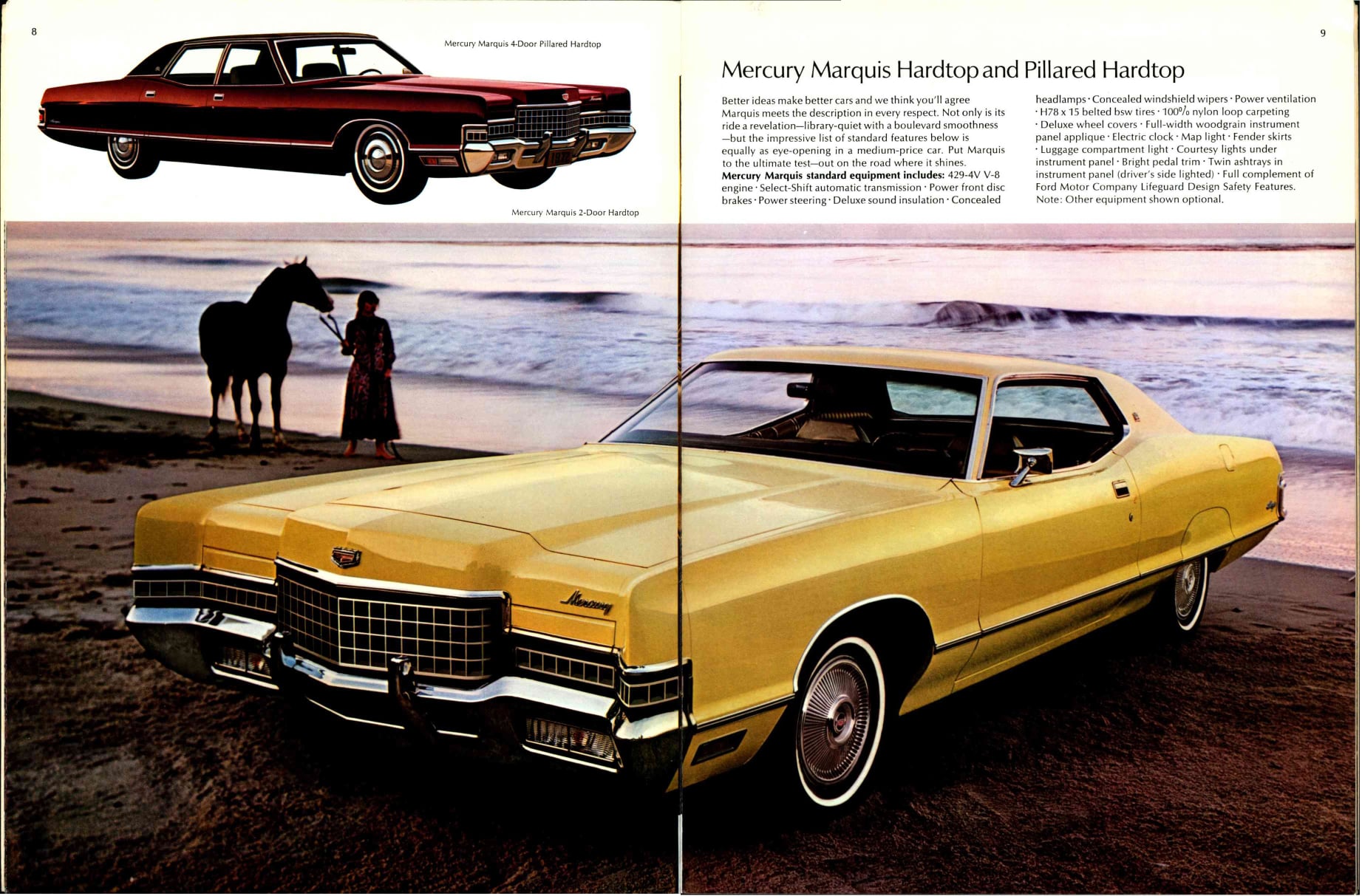 1972 Mercury Full Line Prestige Brochure 08-09