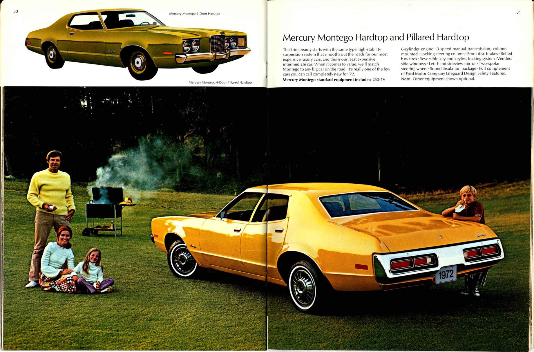 1972 Mercury Full Line Prestige Brochure 30-31