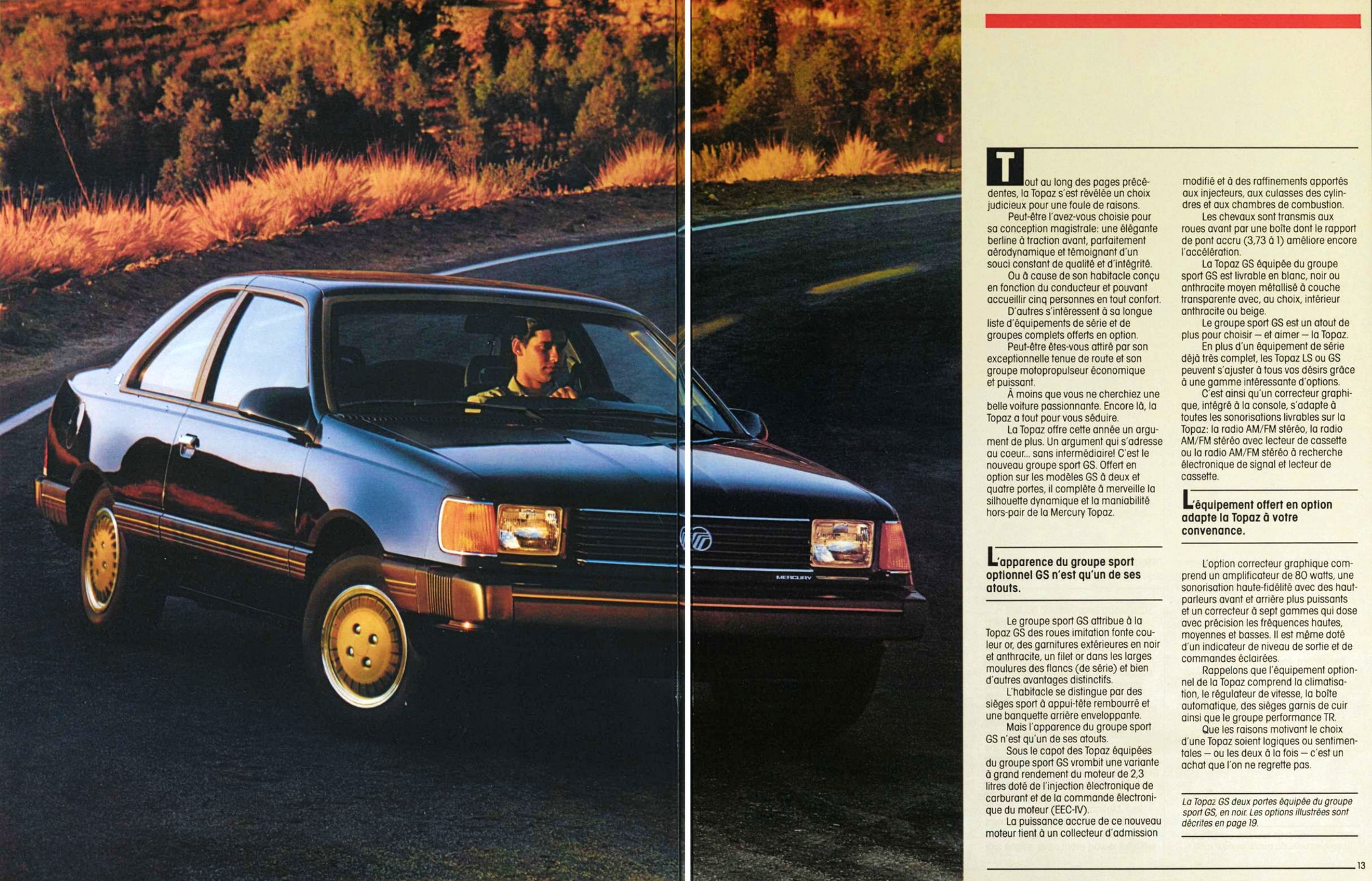 1985 Mercury Topaz Brochure (Cdn-Fr) 12-13