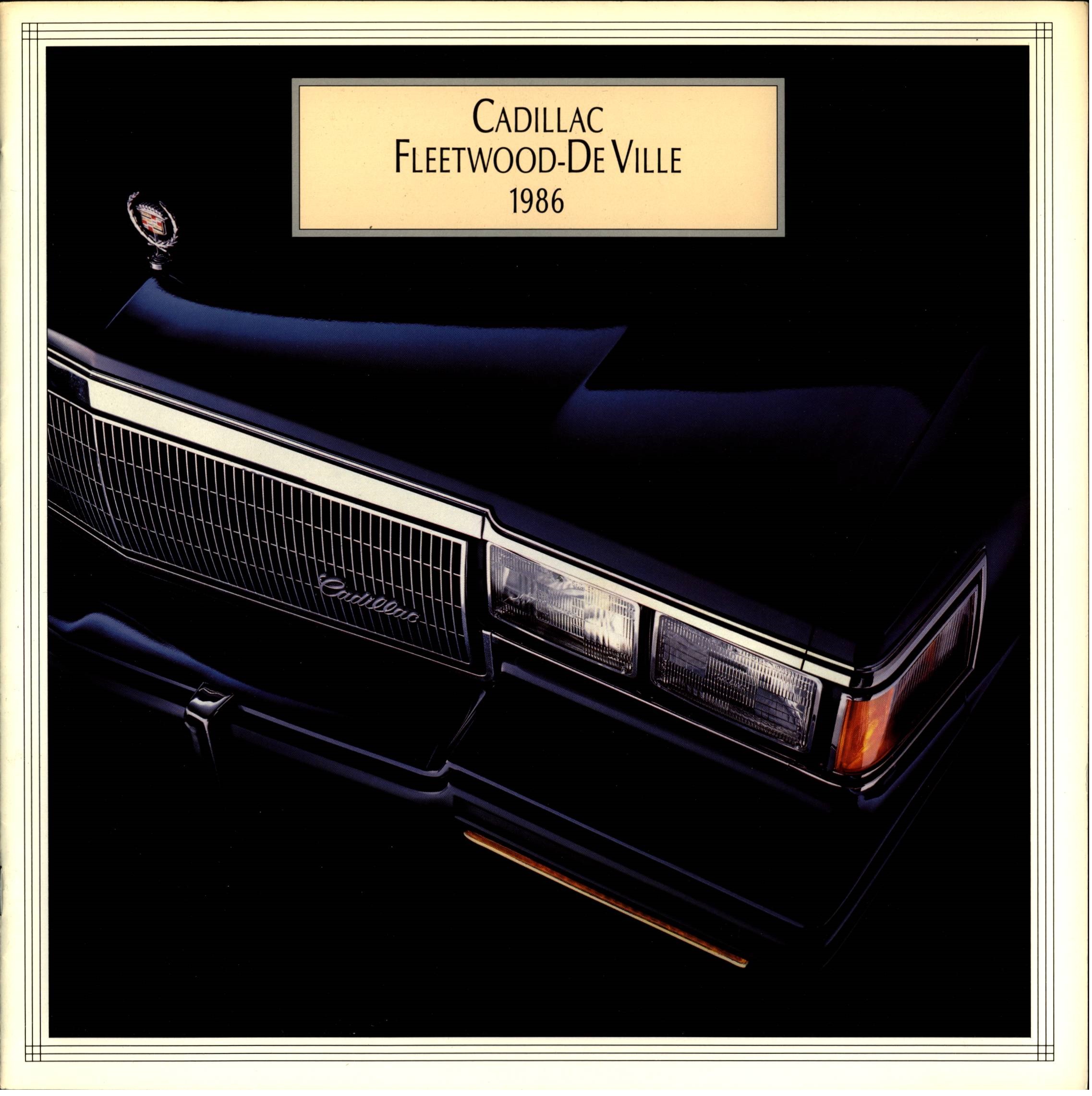 1986 Cadillac Fleetwood-DeVille Brochure (Cdn) 01