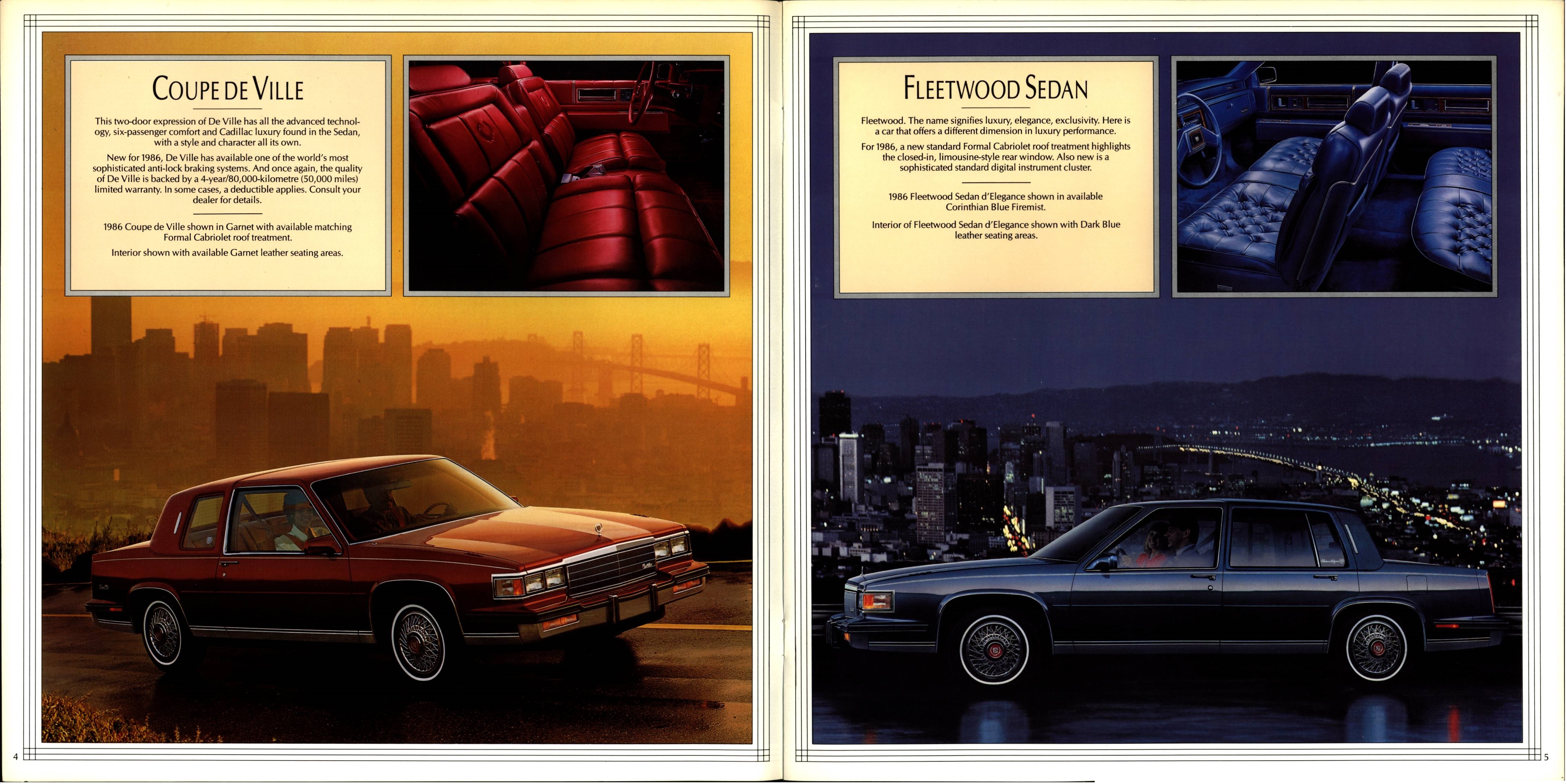 1986 Cadillac Fleetwood-DeVille Brochure (Cdn) 04-05