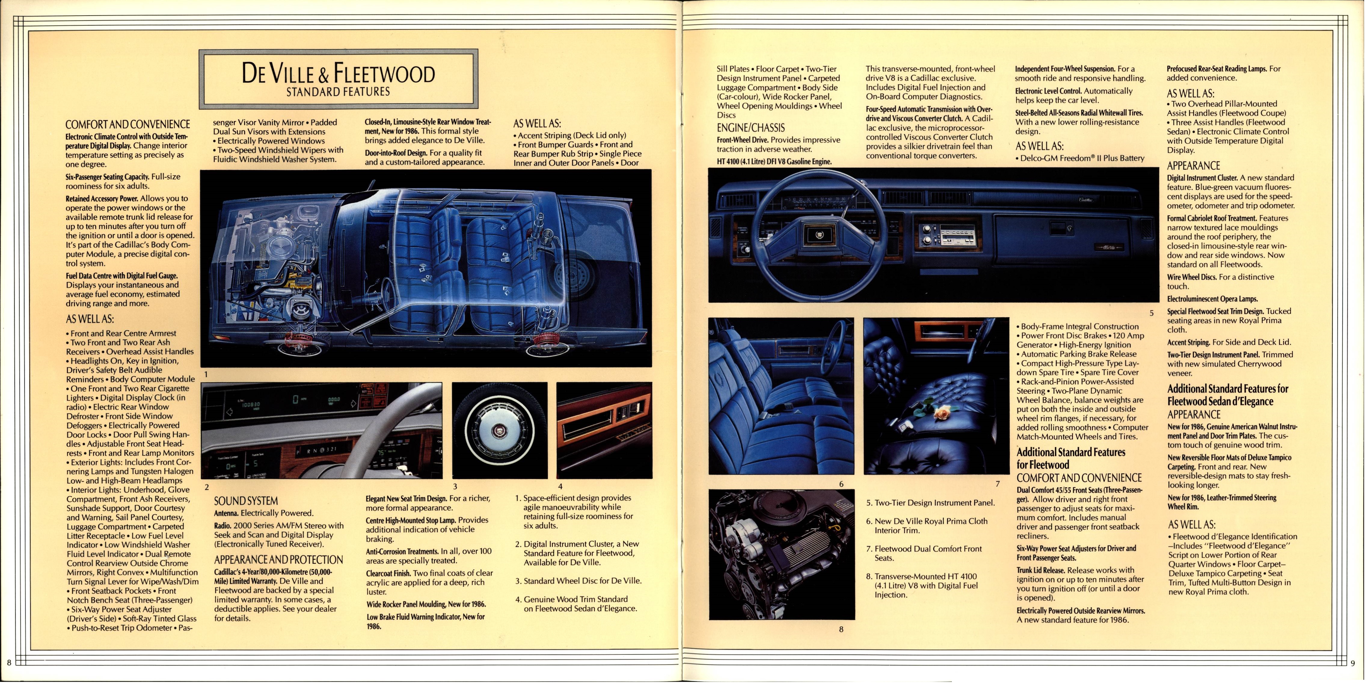 1986 Cadillac Fleetwood-DeVille Brochure (Cdn) 08-09