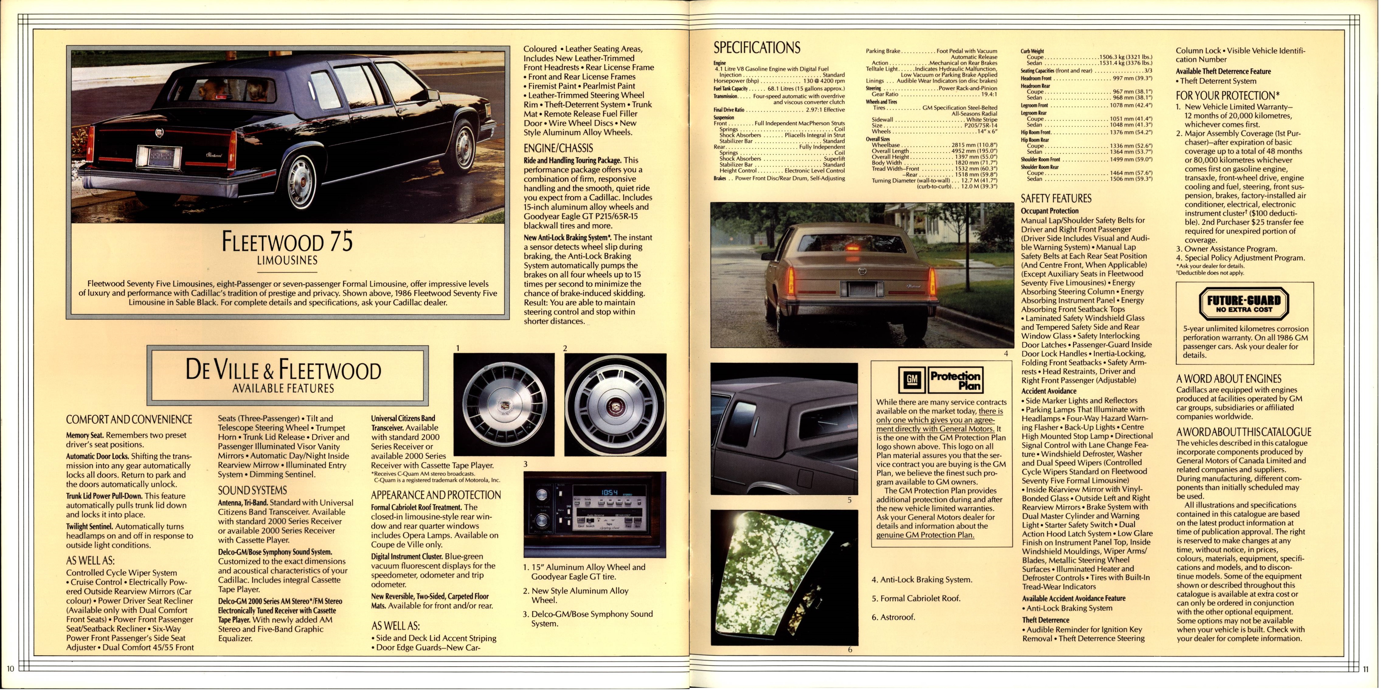 1986 Cadillac Fleetwood-DeVille Brochure (Cdn) 10-11