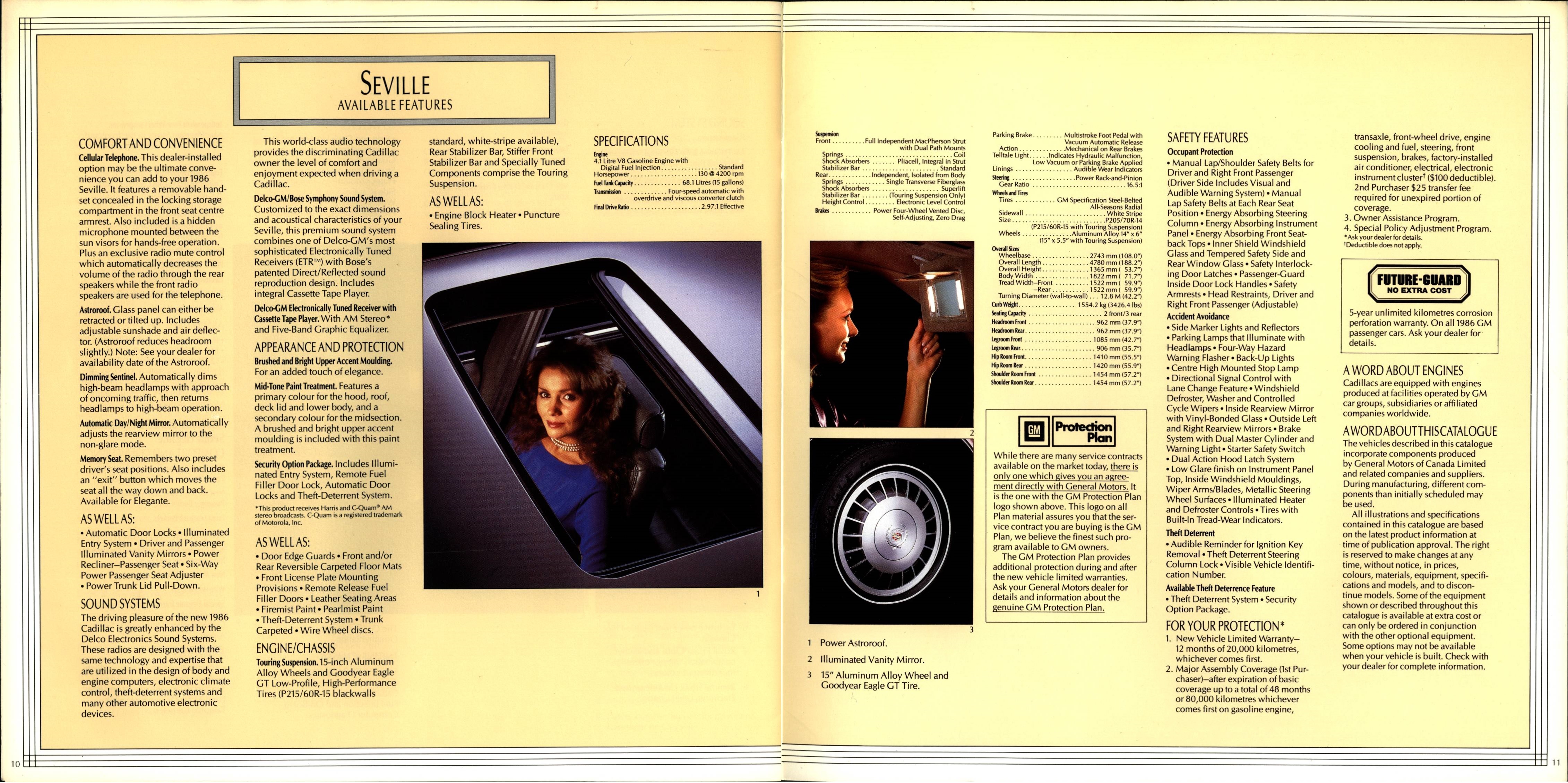 1986 Cadillac Seville Brochure (Cdn) 10-11