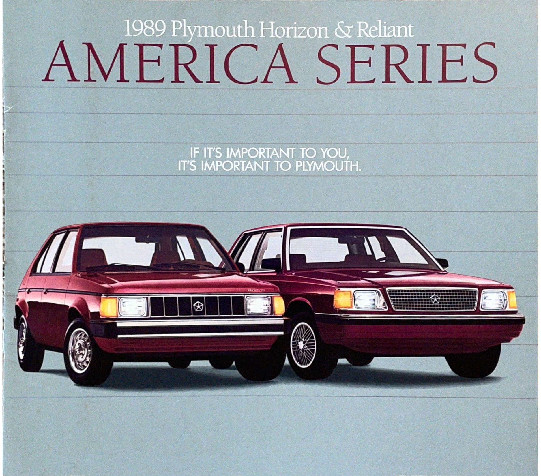 1989 Plymouth Horizon & Reliant America Series Brochure 01