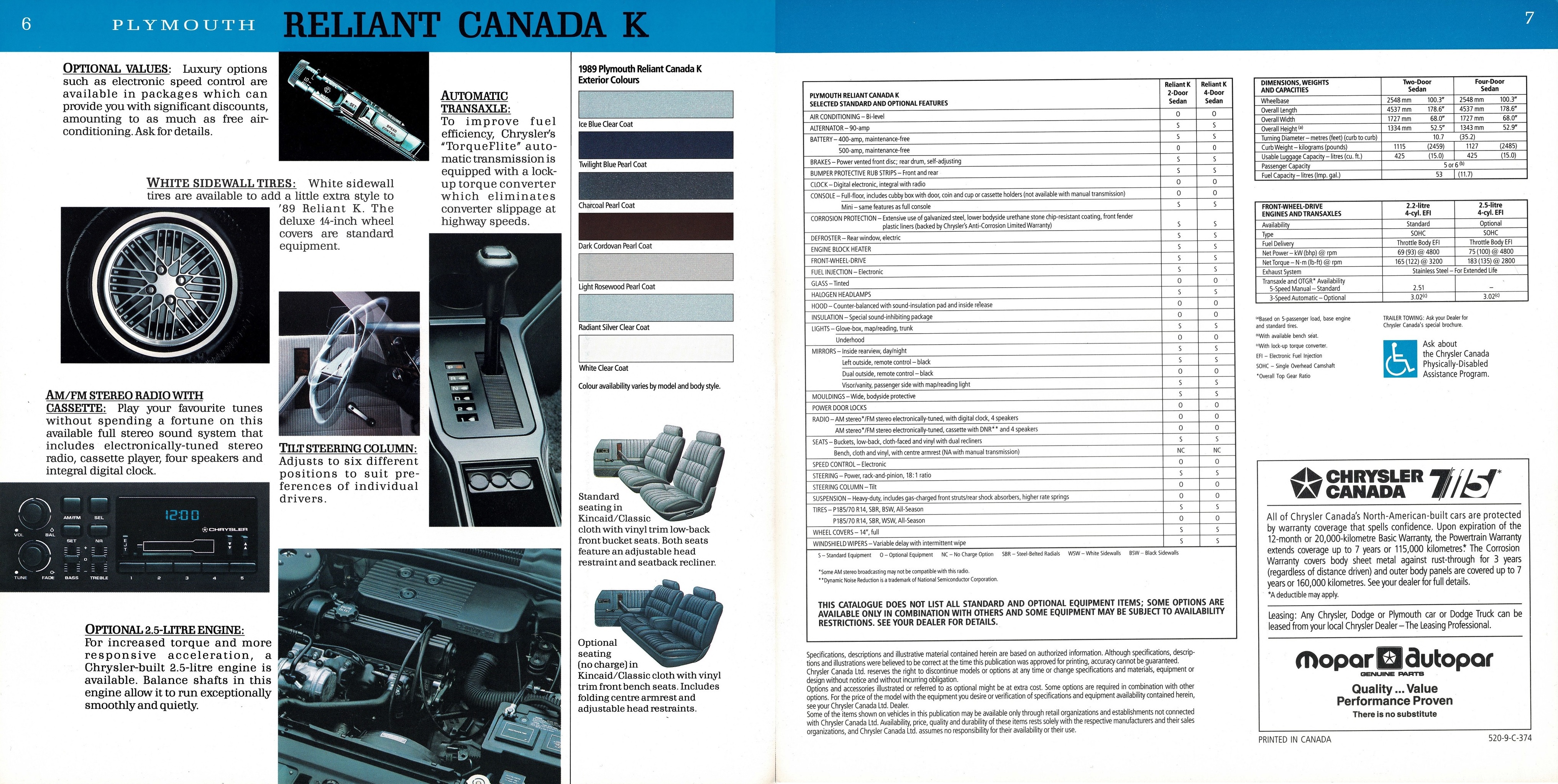 1981 Plymouth Reliant Canada K Brochure 06-07