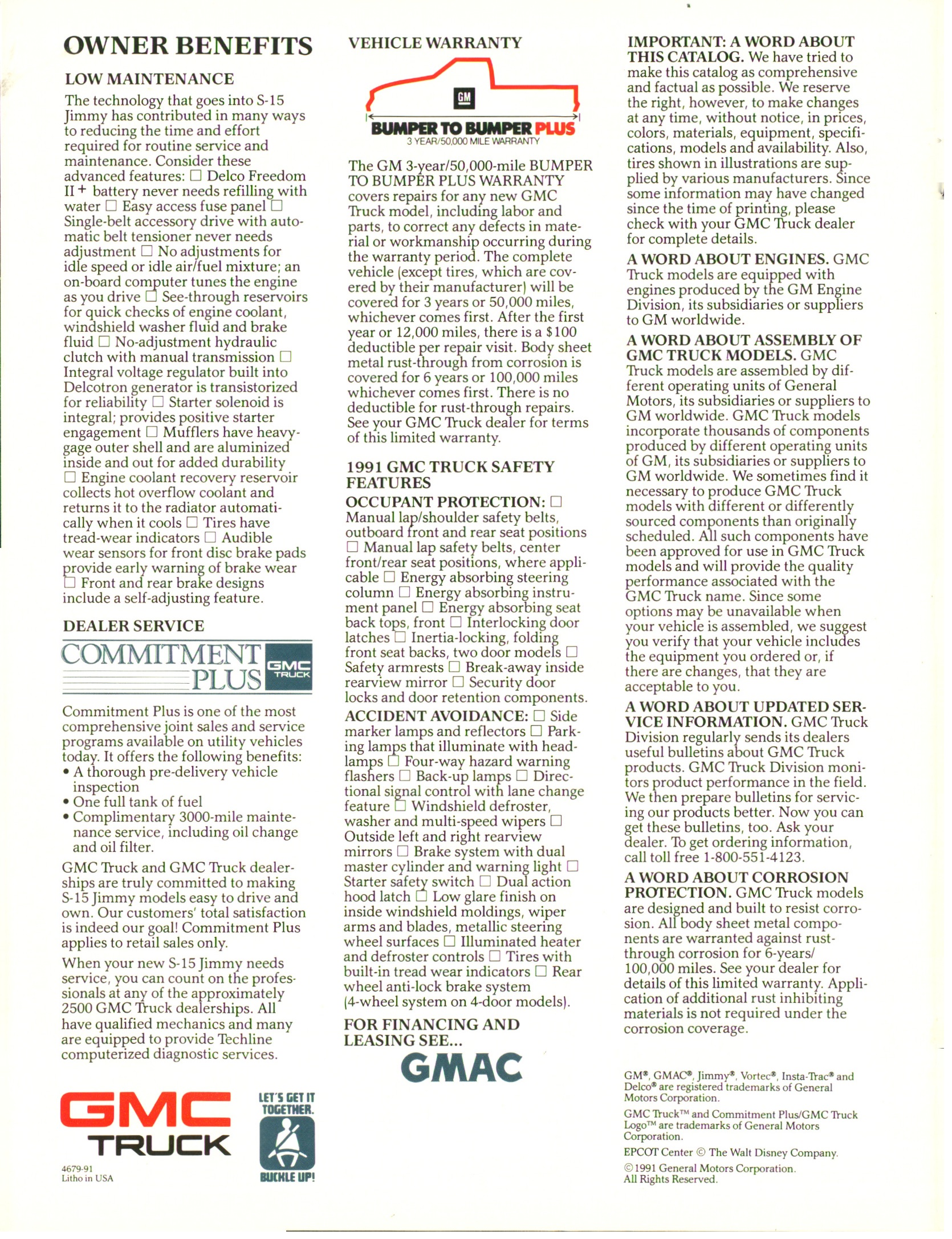 1991 GMC S-15 Jimmy Brochure (Rev) 20
