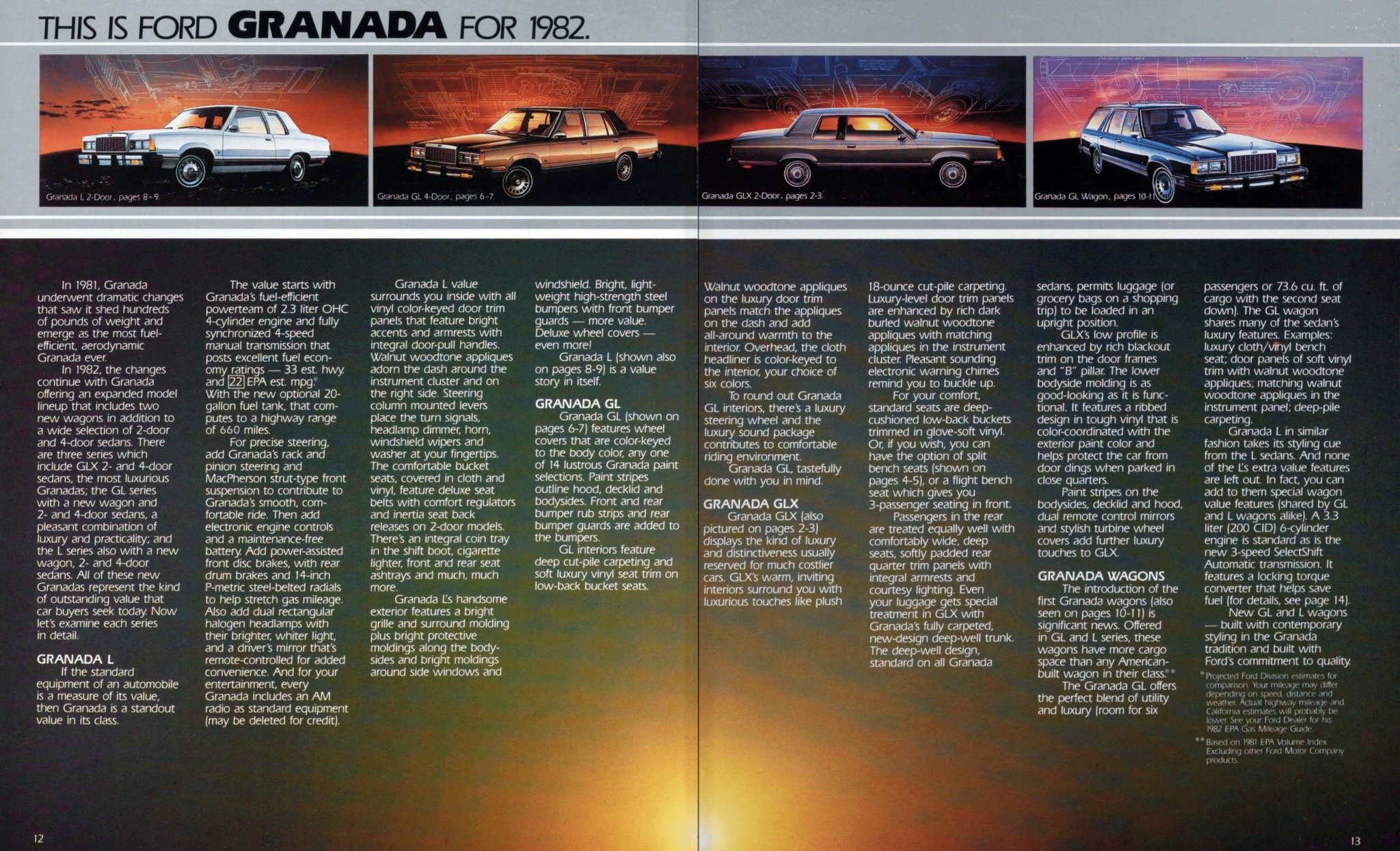 1982 Ford Granada USA Brochure 12-13