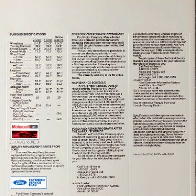 1982 Mercury Marquis Brochure 16