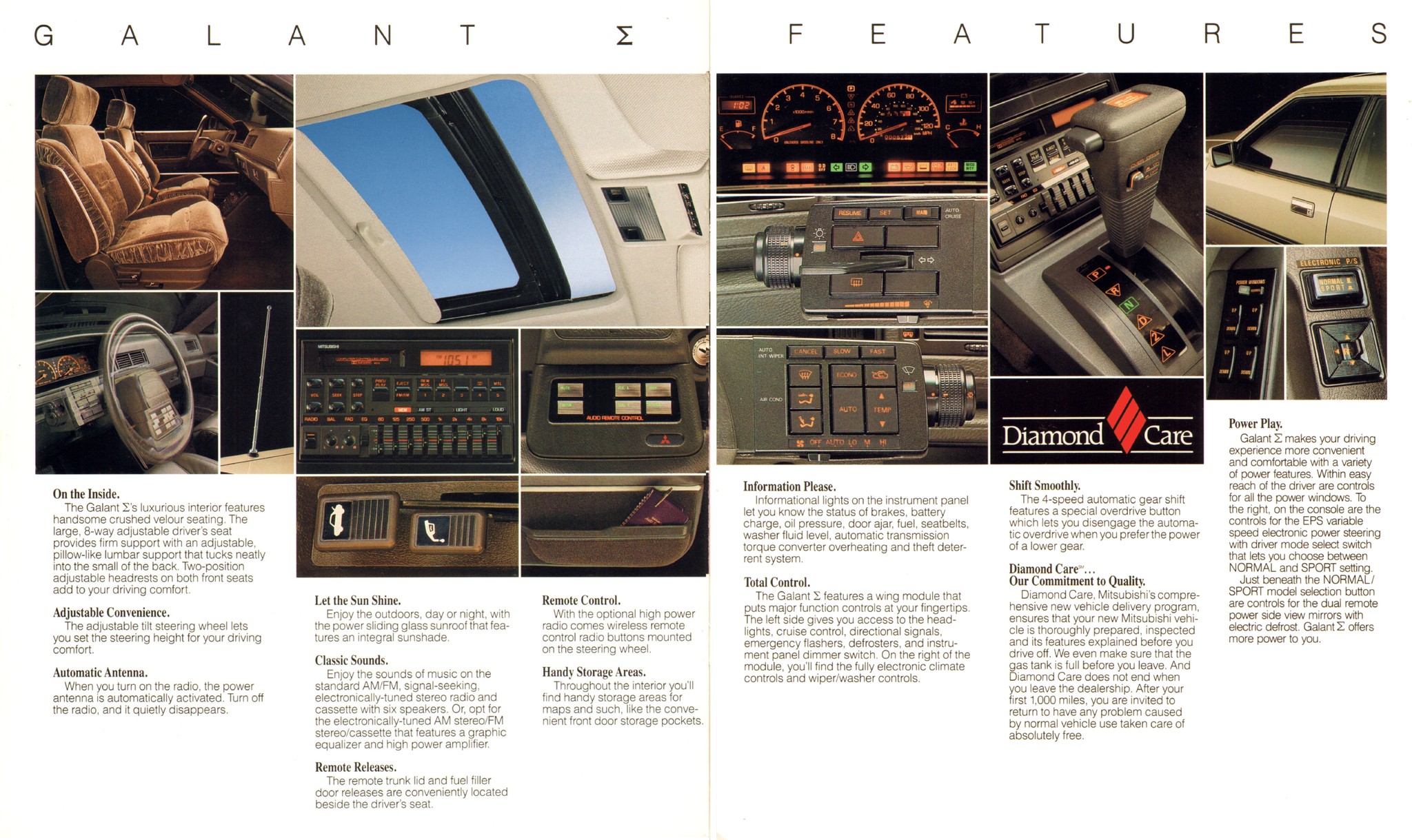 1988 Mitsubishi Galant Sigma Brochure 14-15
