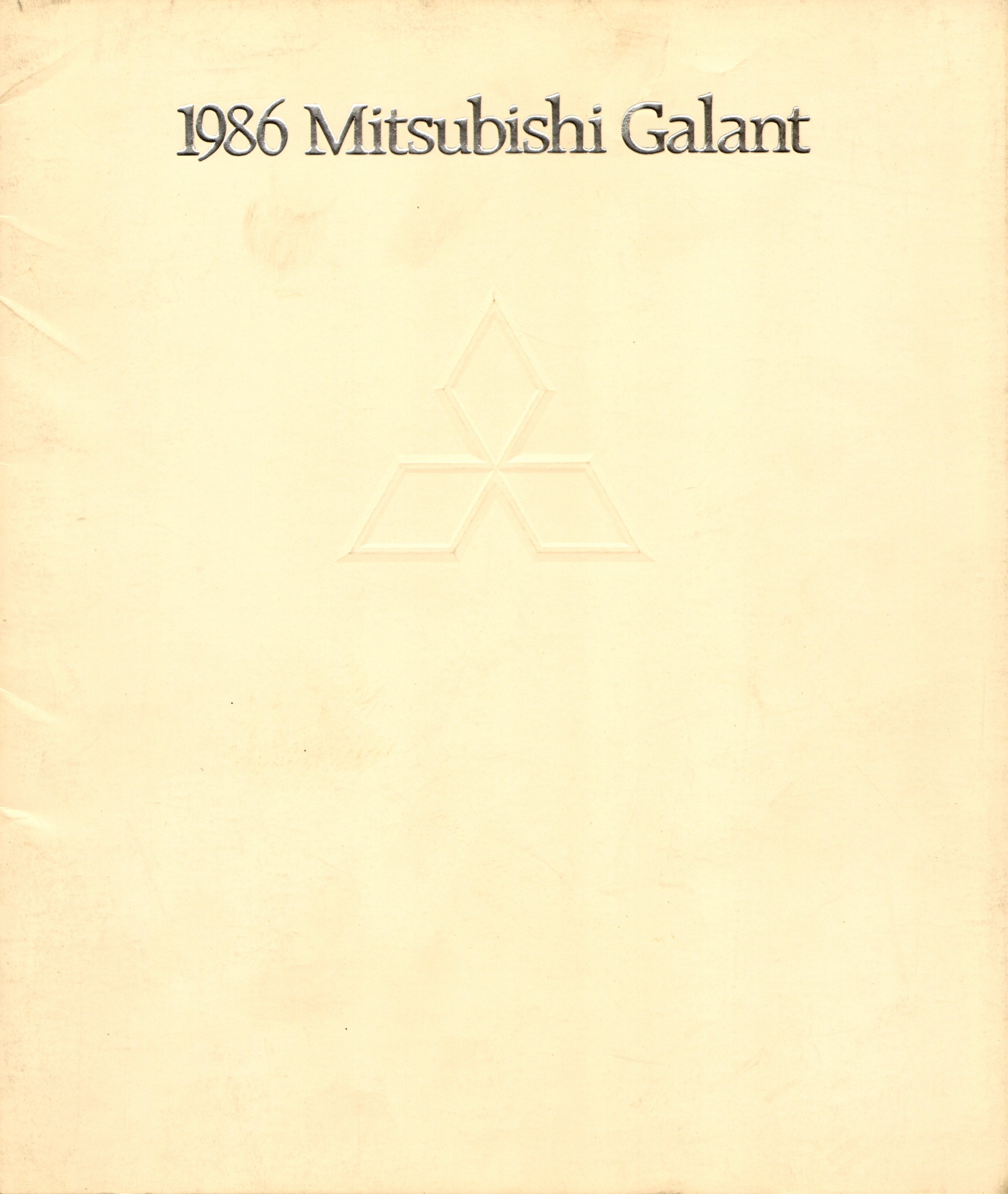 1986 Mitsubishi Galnt Brochure 01