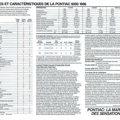 1986 Pontiac 6000-STE Brochure (Cdn-Fr) 07
