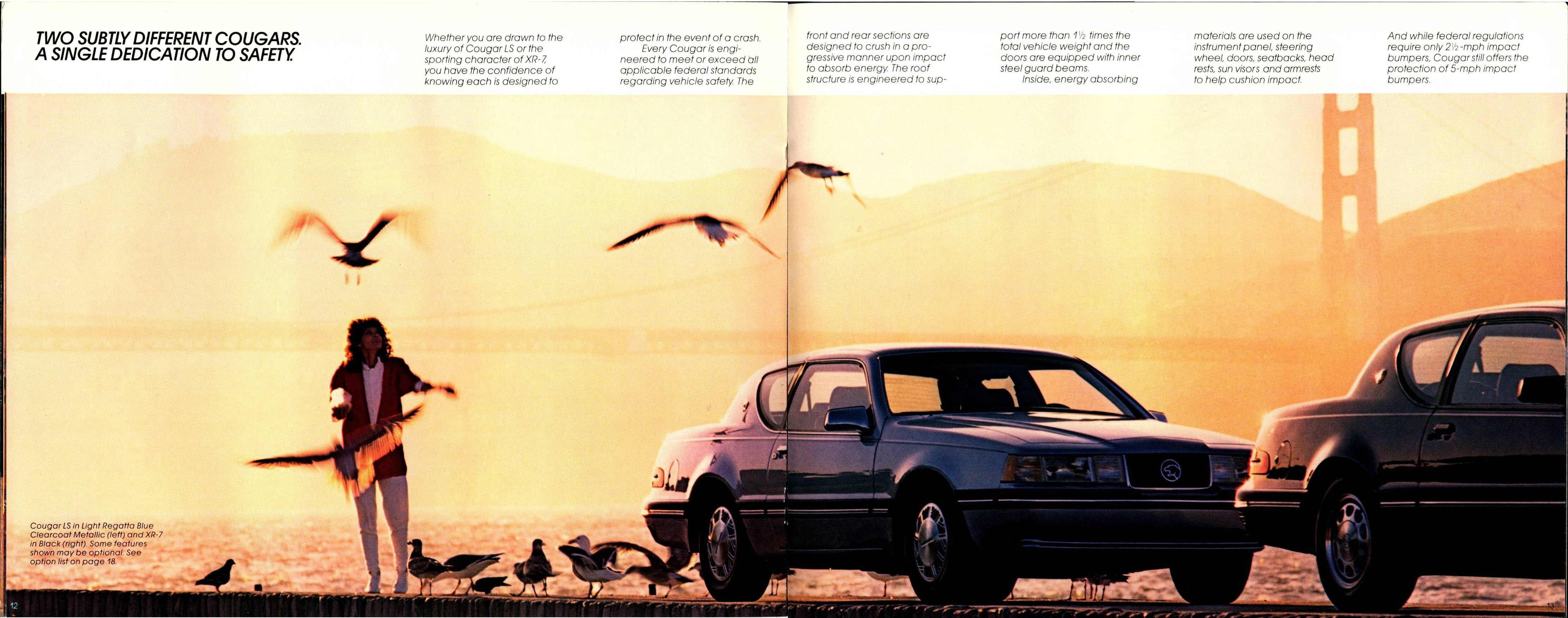 1987 Mercury Cougar Brochure 12-13