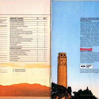 1987 Mercury Cougar Brochure 18-21