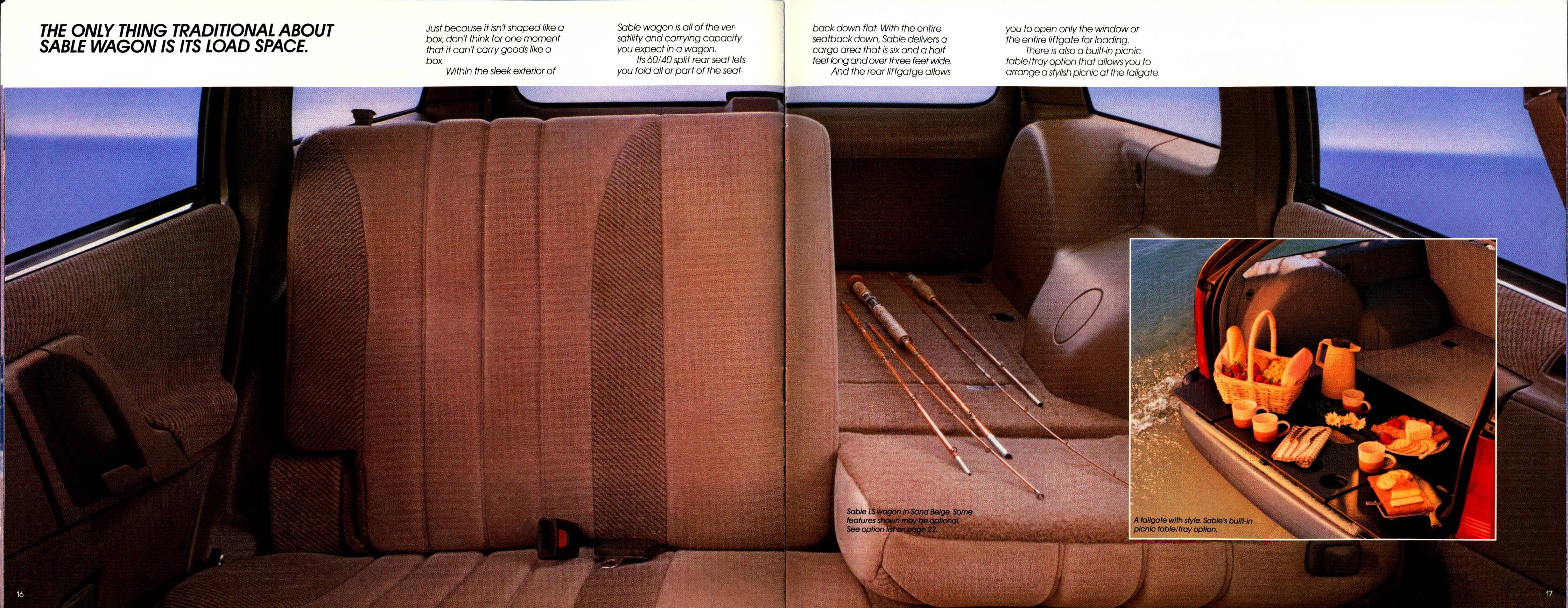1987 Mercury Sable Brochure 16-17
