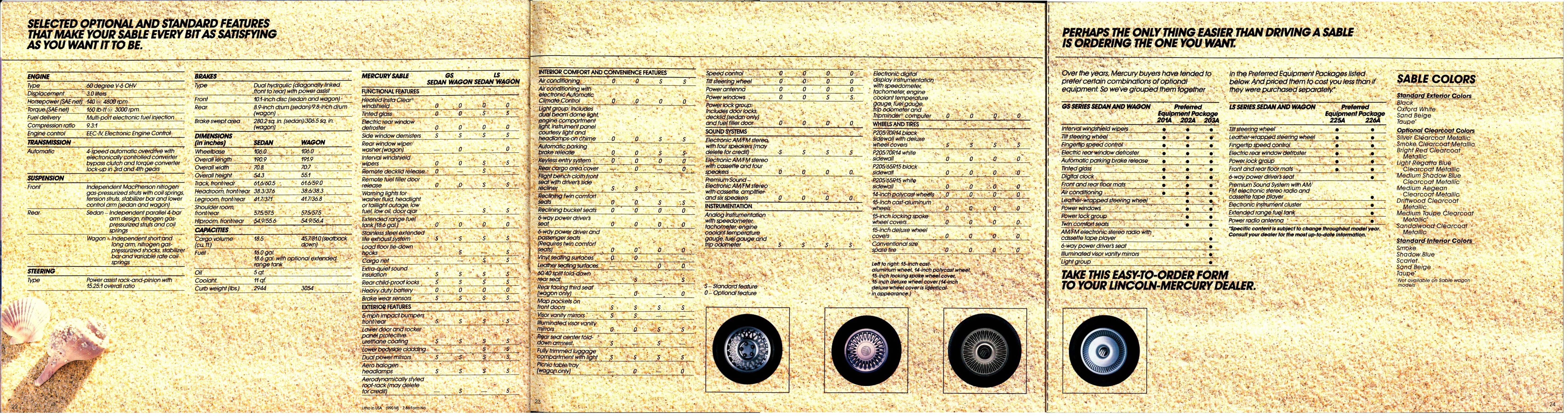 1987 Mercury Sable Brochure 22-23-24