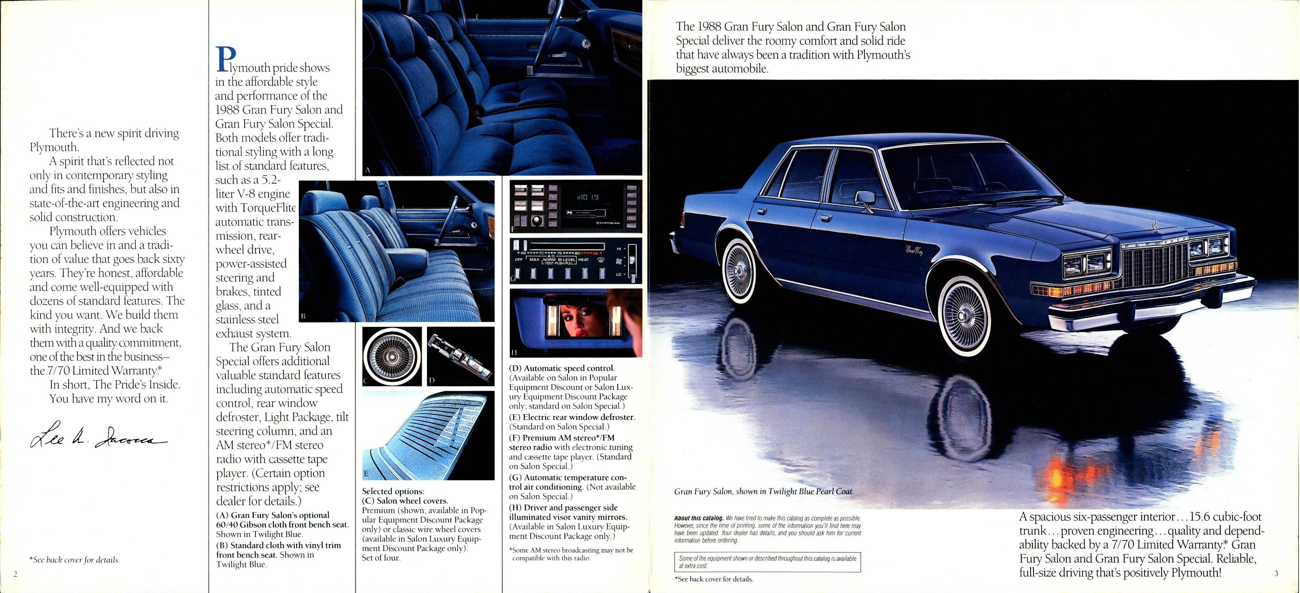 1988 Plymouth Gran Fury Brochure 02-03