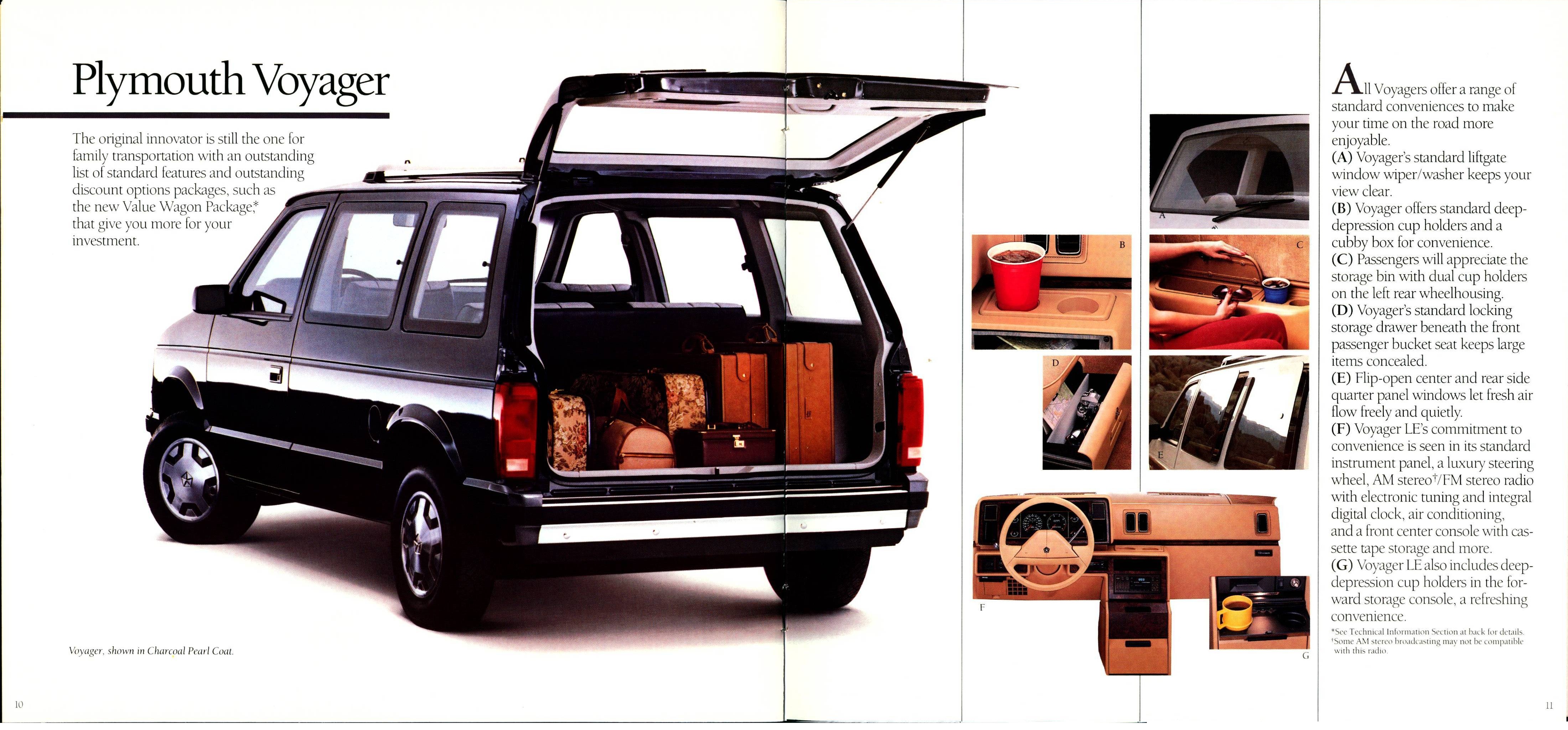 1988 Plymouth Voyager Brochure 10-11
