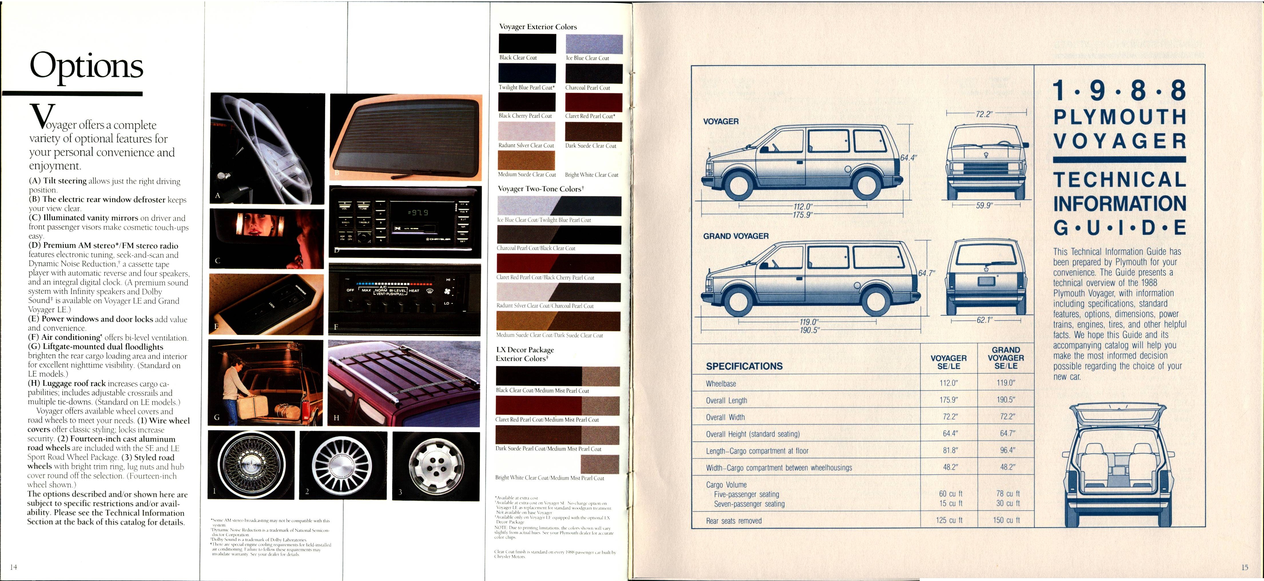 1988 Plymouth Voyager Brochure 14-15
