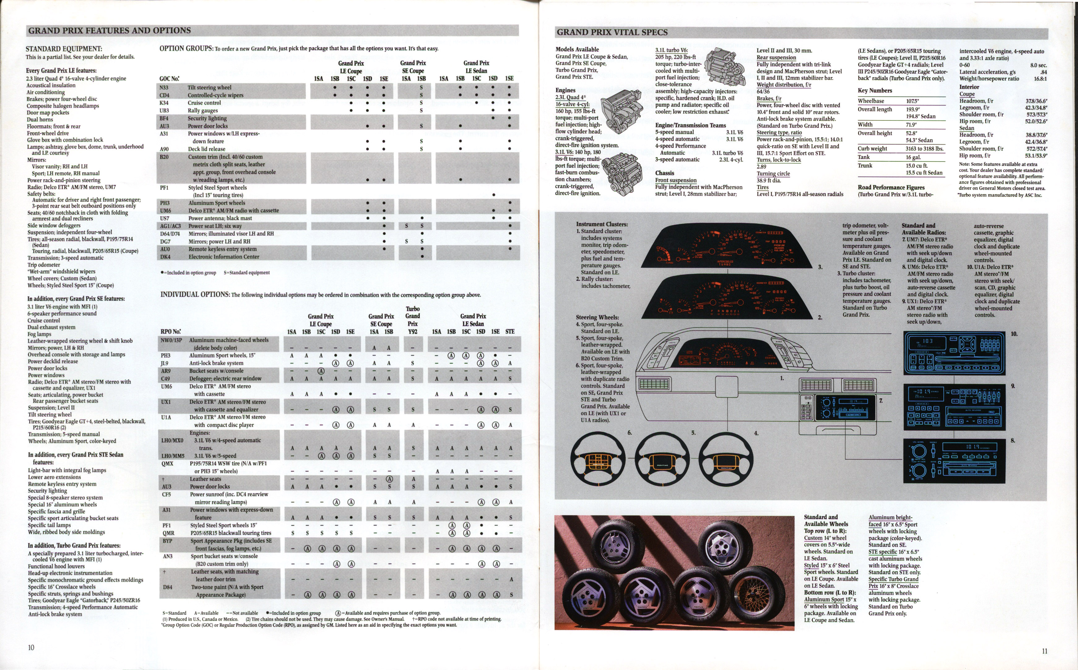 1990 Pontiac Full Line Prestige Brochure 10-11