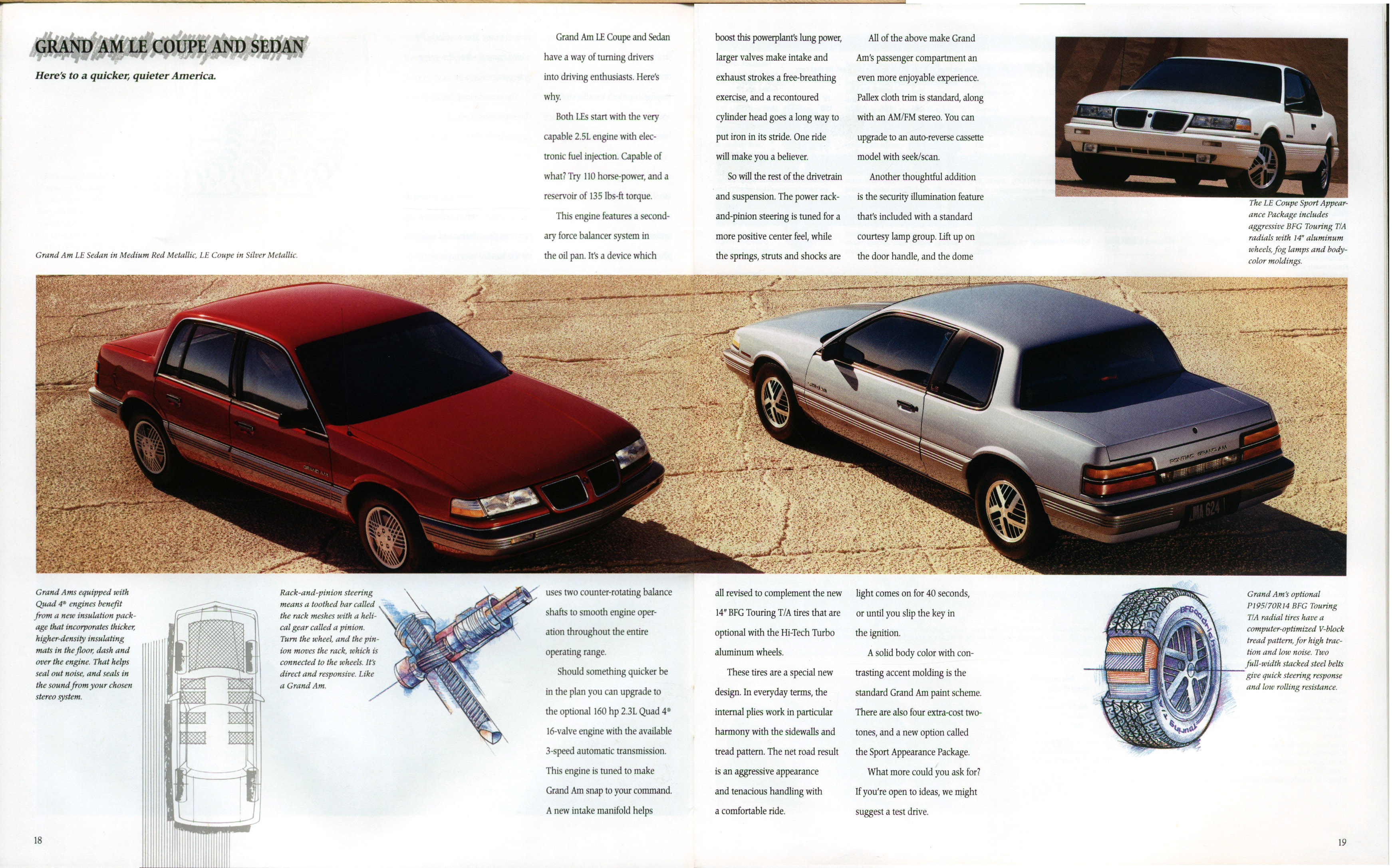 1990 Pontiac Full Line Prestige Brochure 18-19