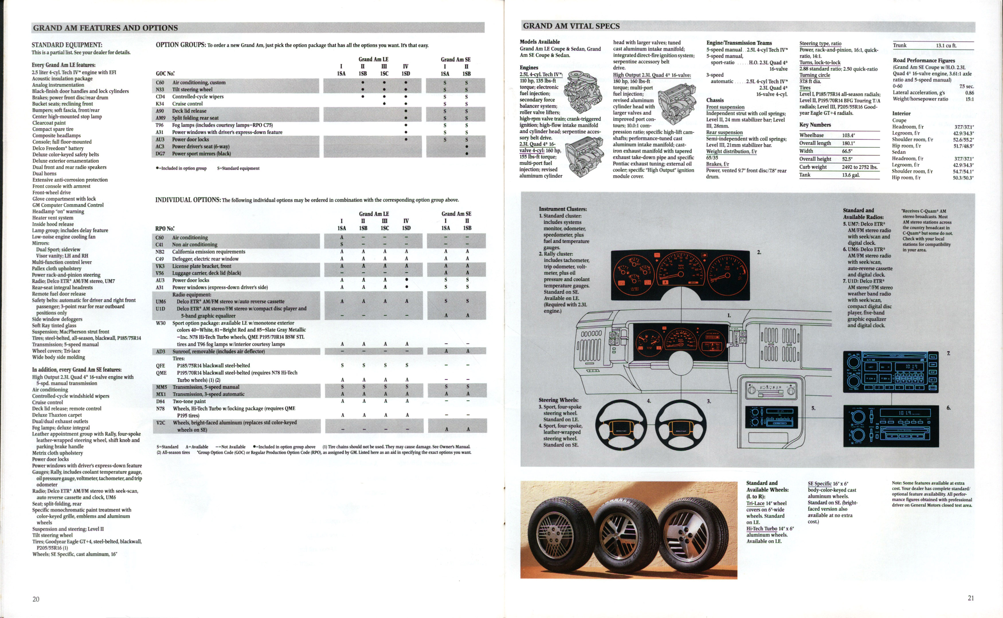 1990 Pontiac Full Line Prestige Brochure 20-21
