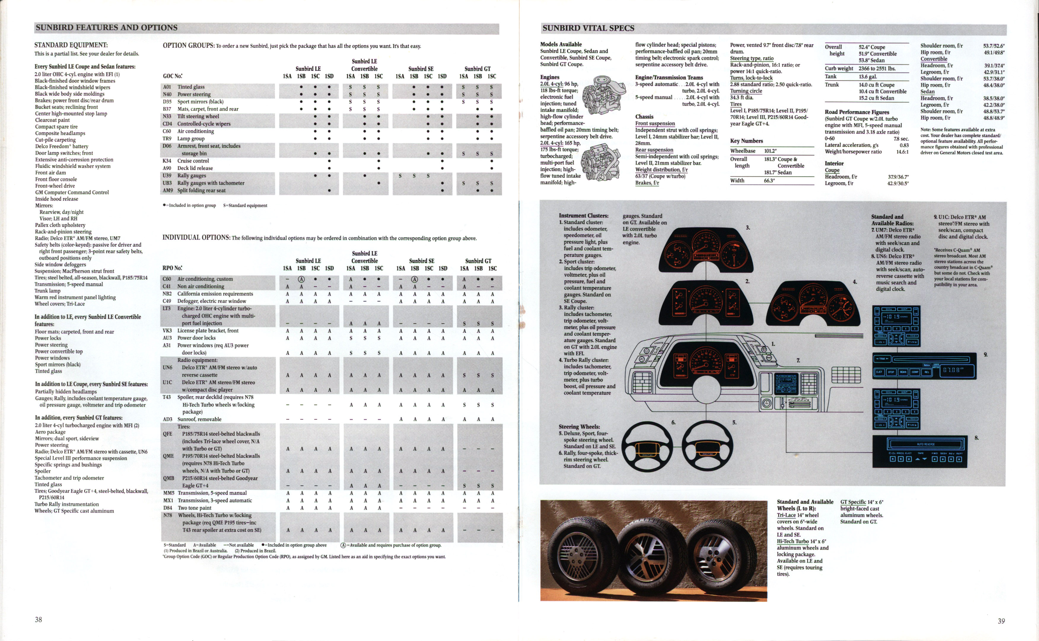 1990 Pontiac Full Line Prestige Brochure 38-39