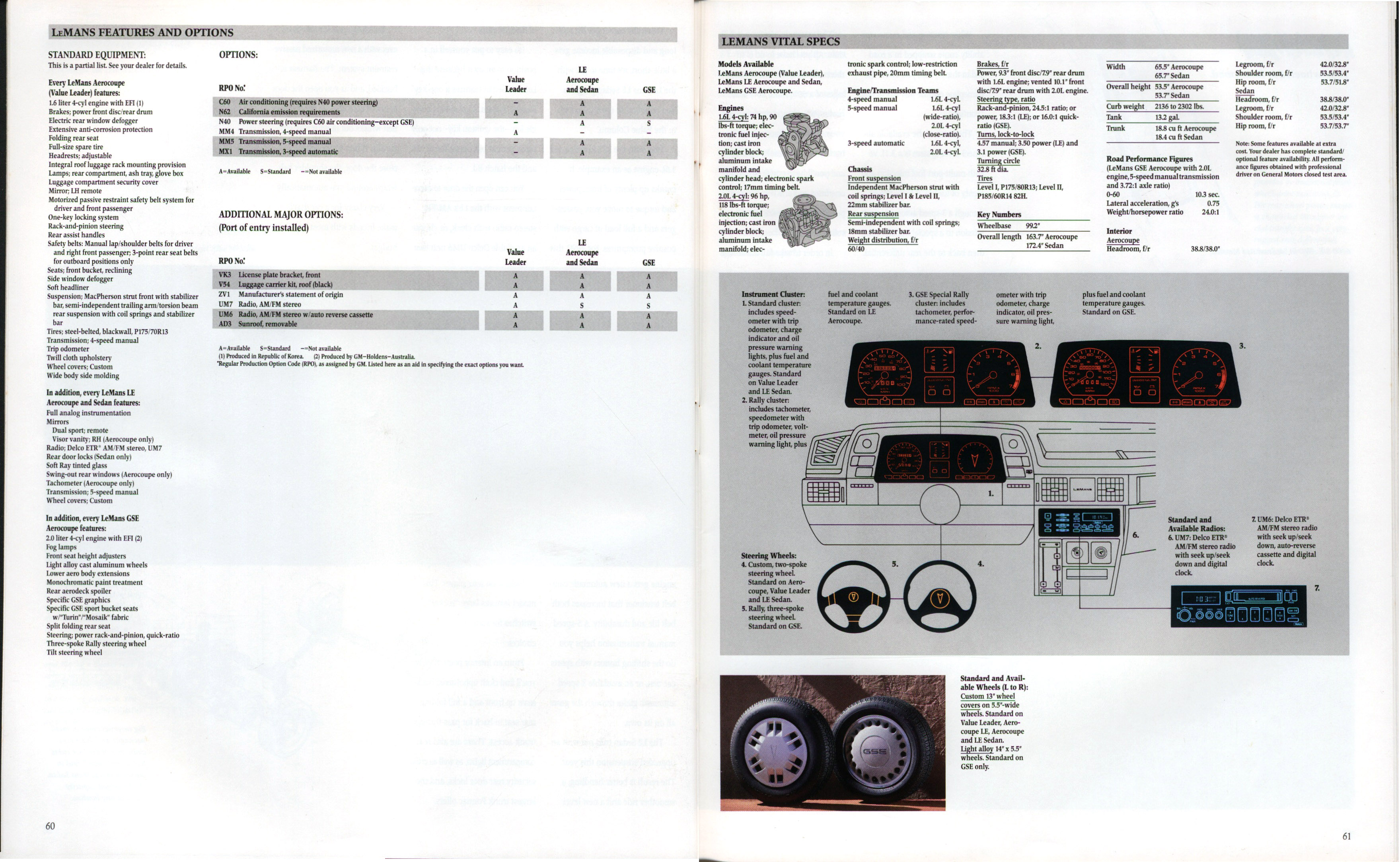 1990 Pontiac Full Line Prestige Brochure 60-61